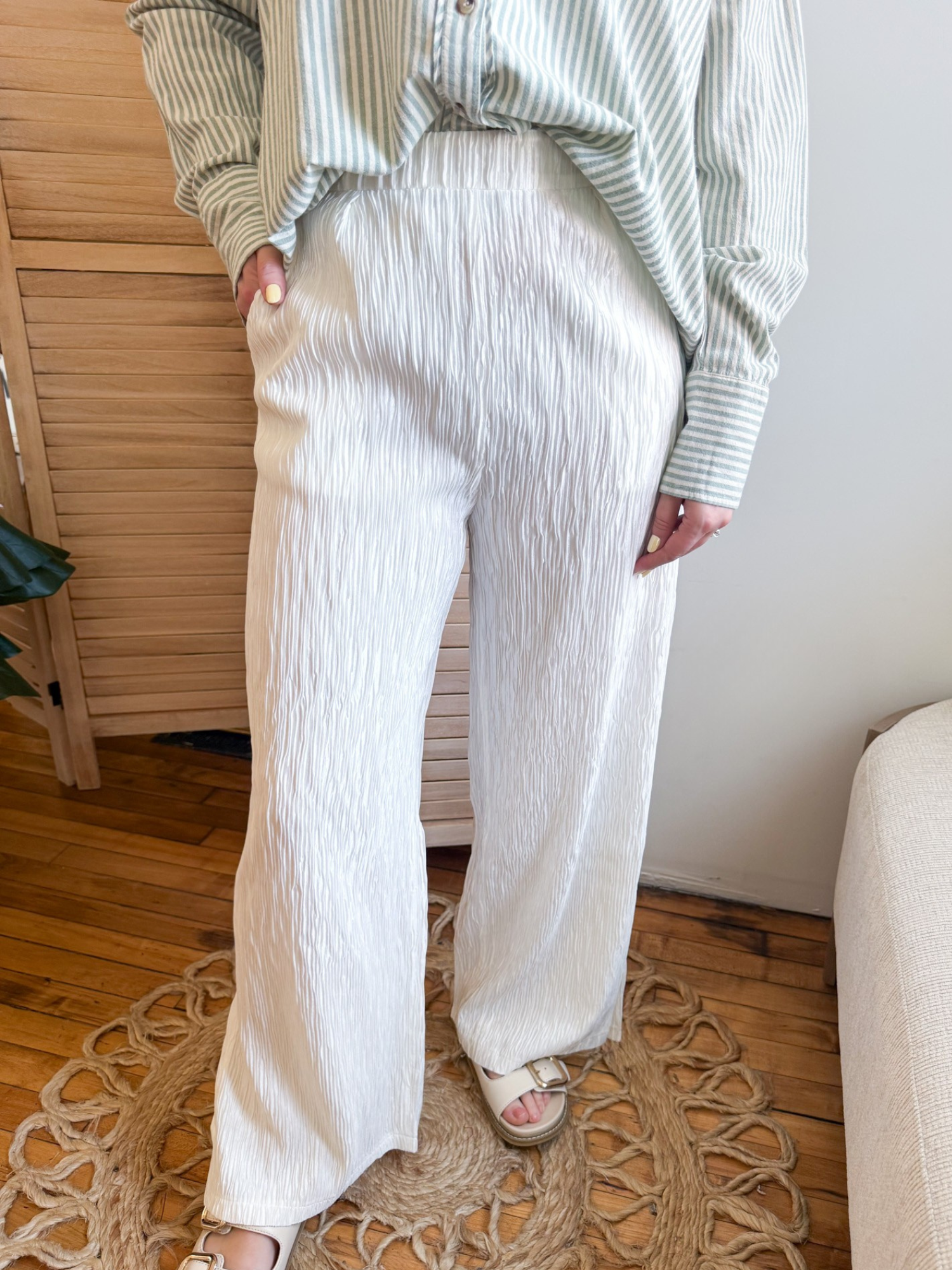 Maeve Crinkled Trousers - The Collective Rose