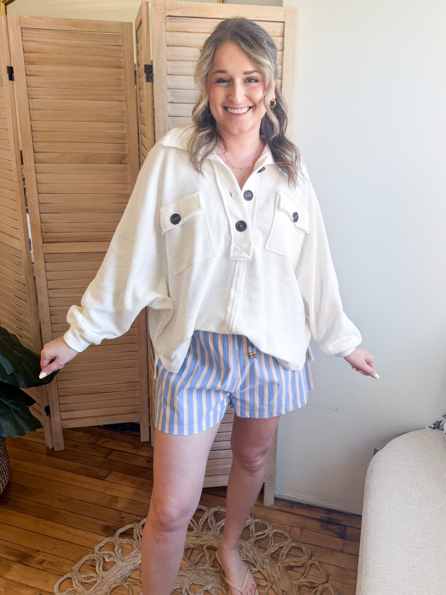 Bea Striped Shorts - The Collective Rose