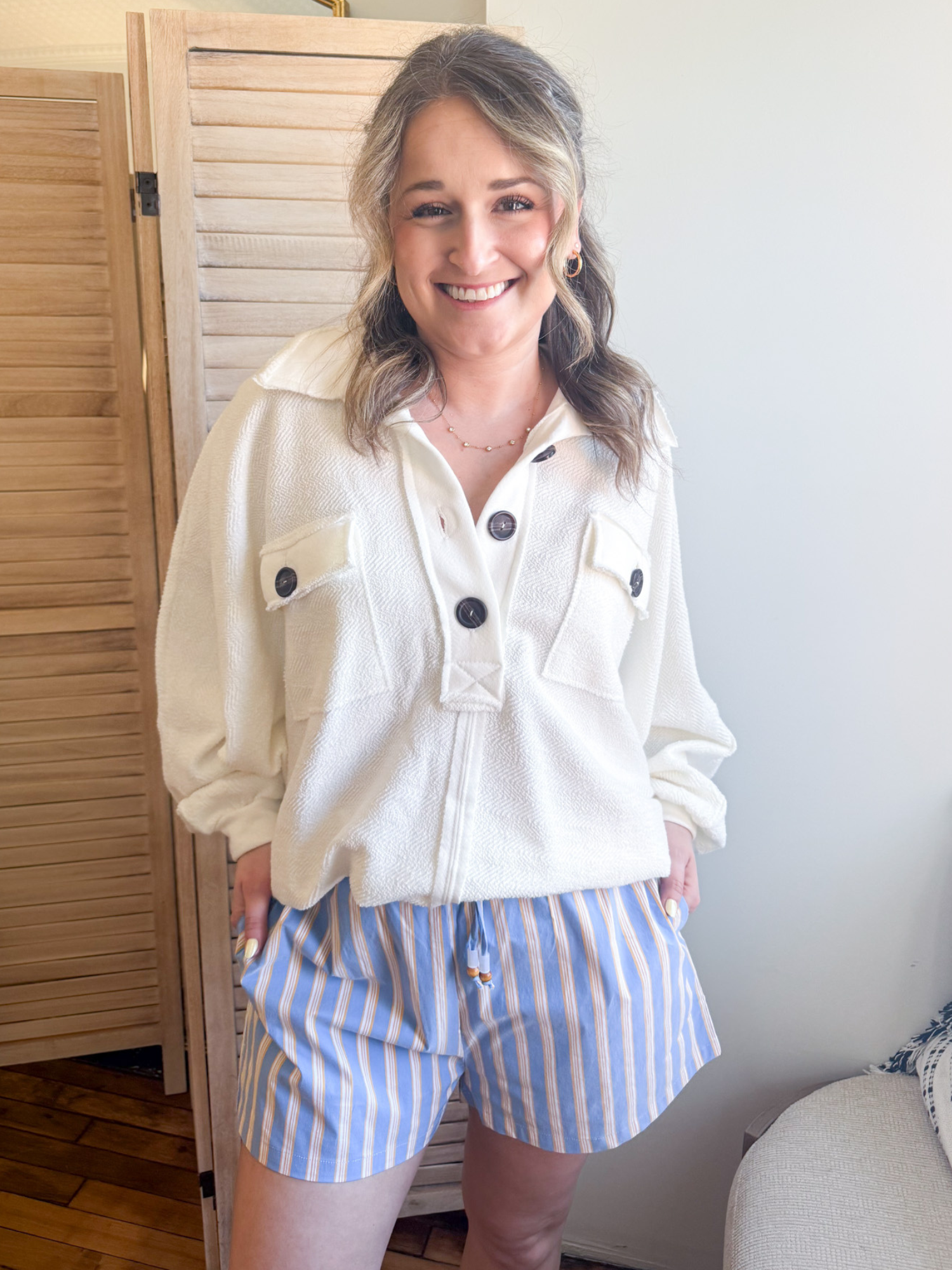 Bea Striped Shorts - The Collective Rose