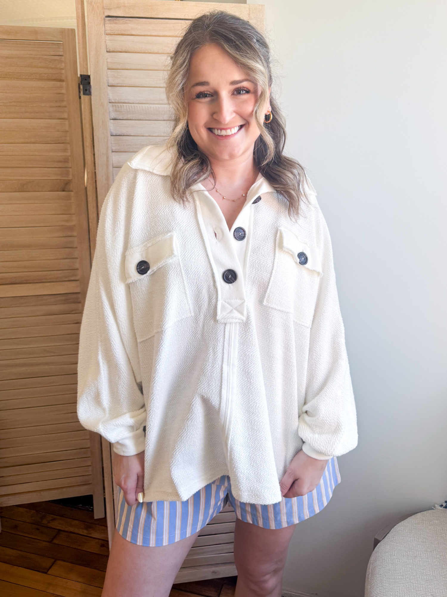 Reagan French Terry Pullover - The Collective Rose