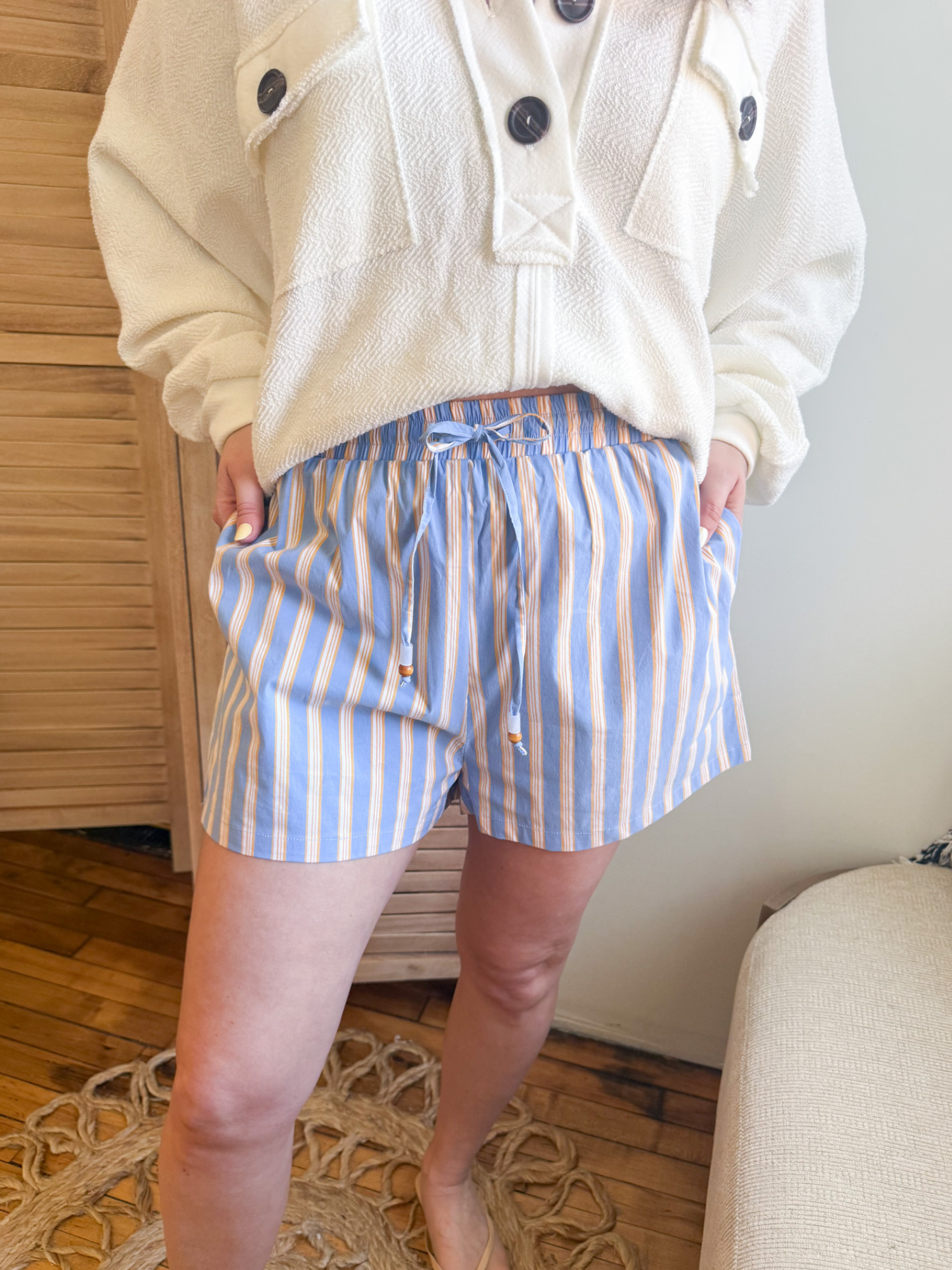 Bea Striped Shorts - The Collective Rose