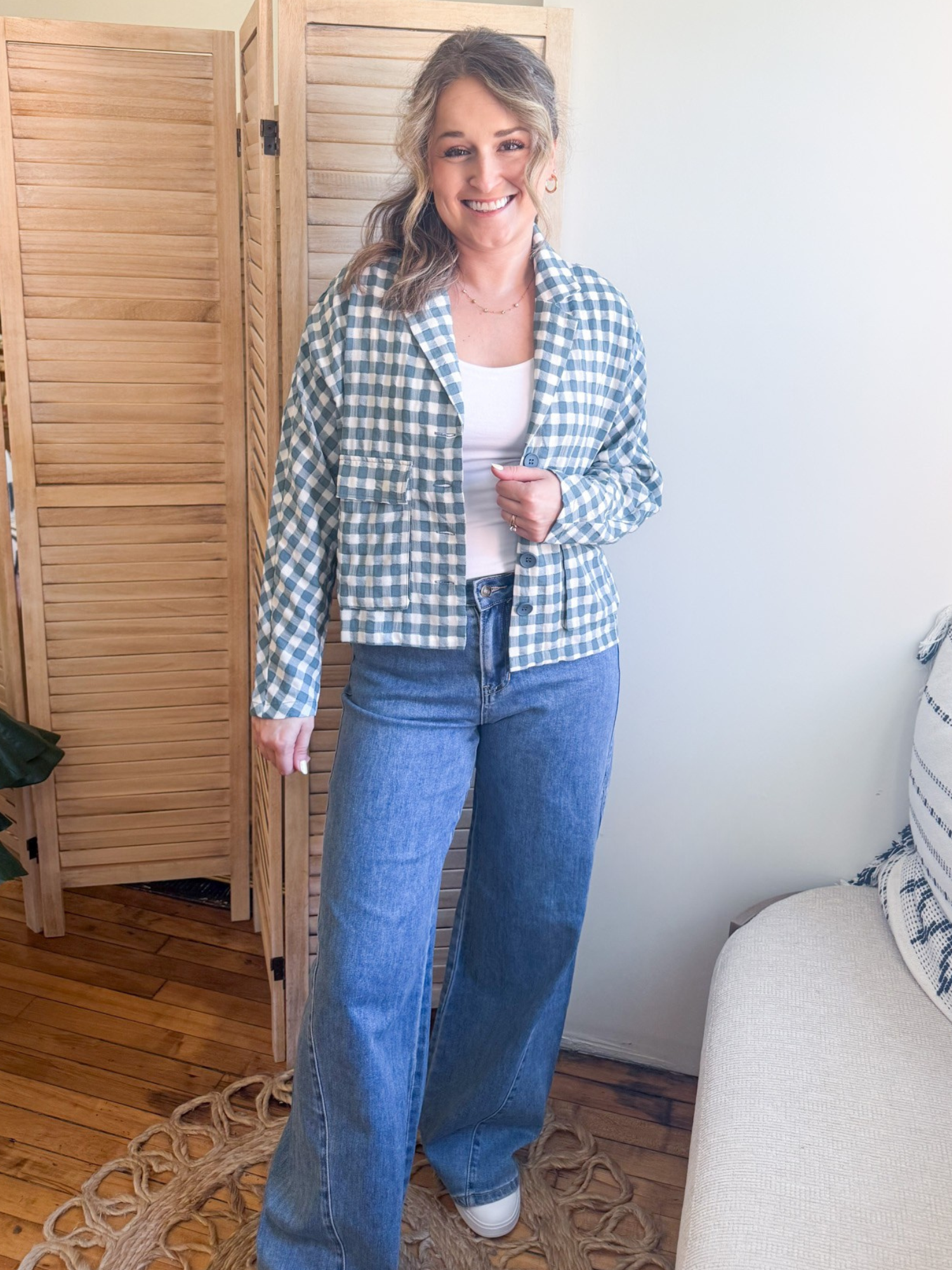 Maya Gingham Button Up - The Collective Rose