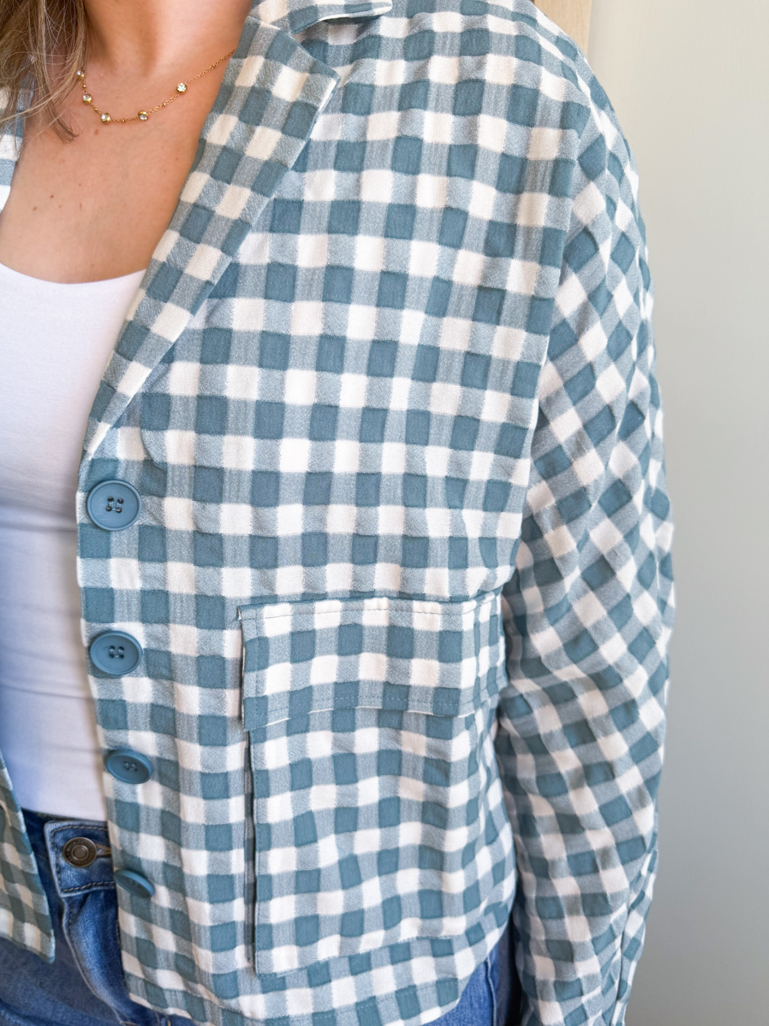 Maya Gingham Button Up - The Collective Rose