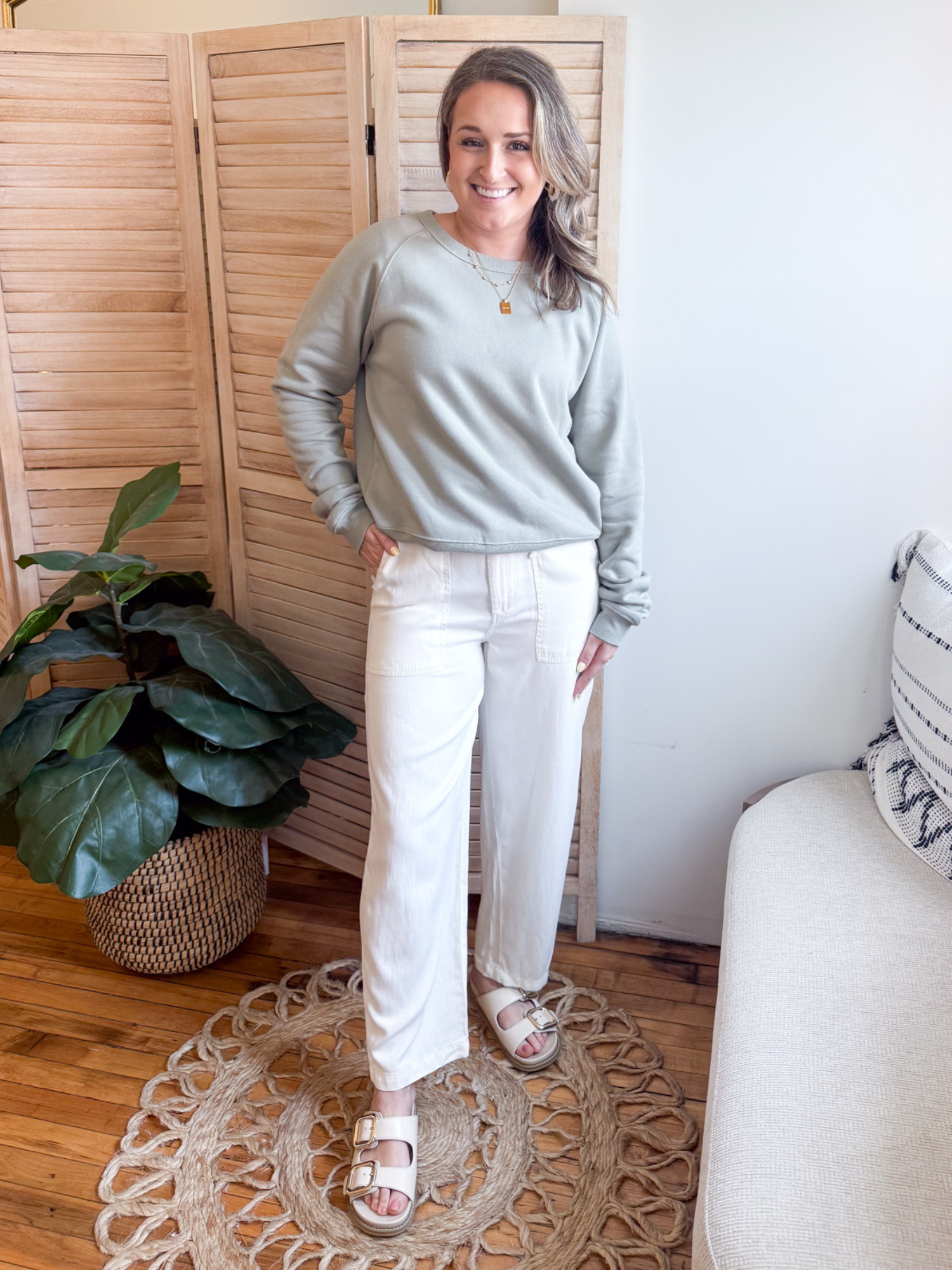 Cove Linen Blend Barrel Pants - The Collective Rose