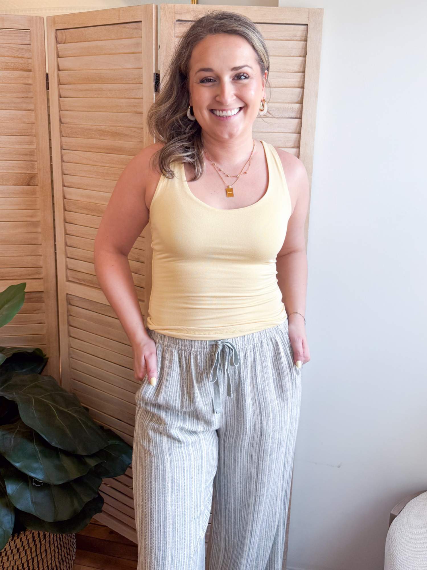 Scoop Neck Everyday Tank - Butter Yellow - The Collective Rose