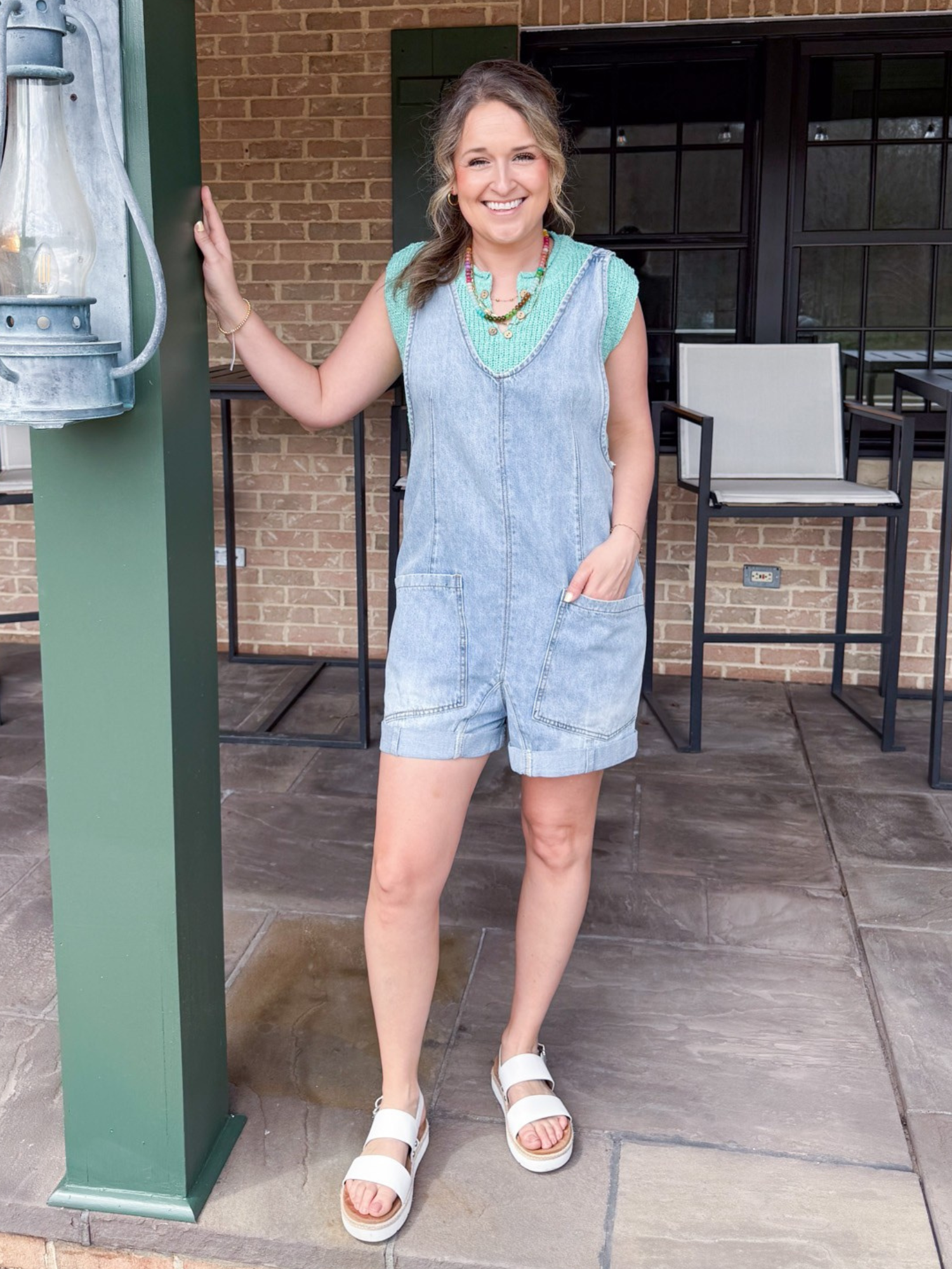 Piper Denim Short Overalls - The Collective Rose