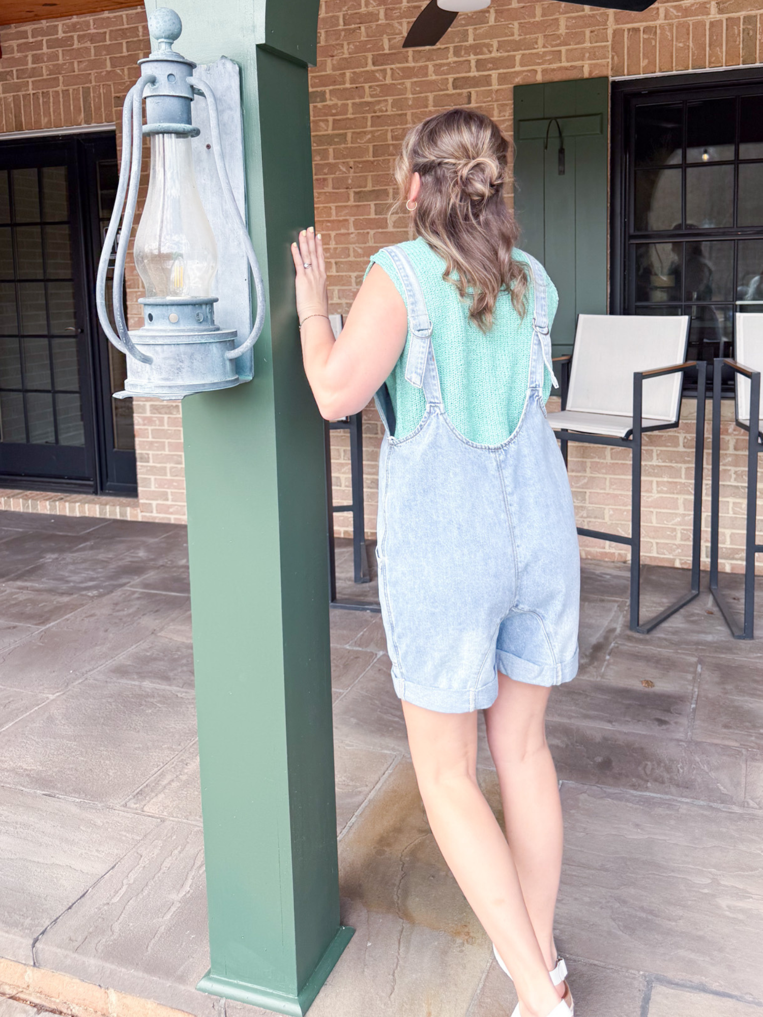 Piper Denim Short Overalls - The Collective Rose