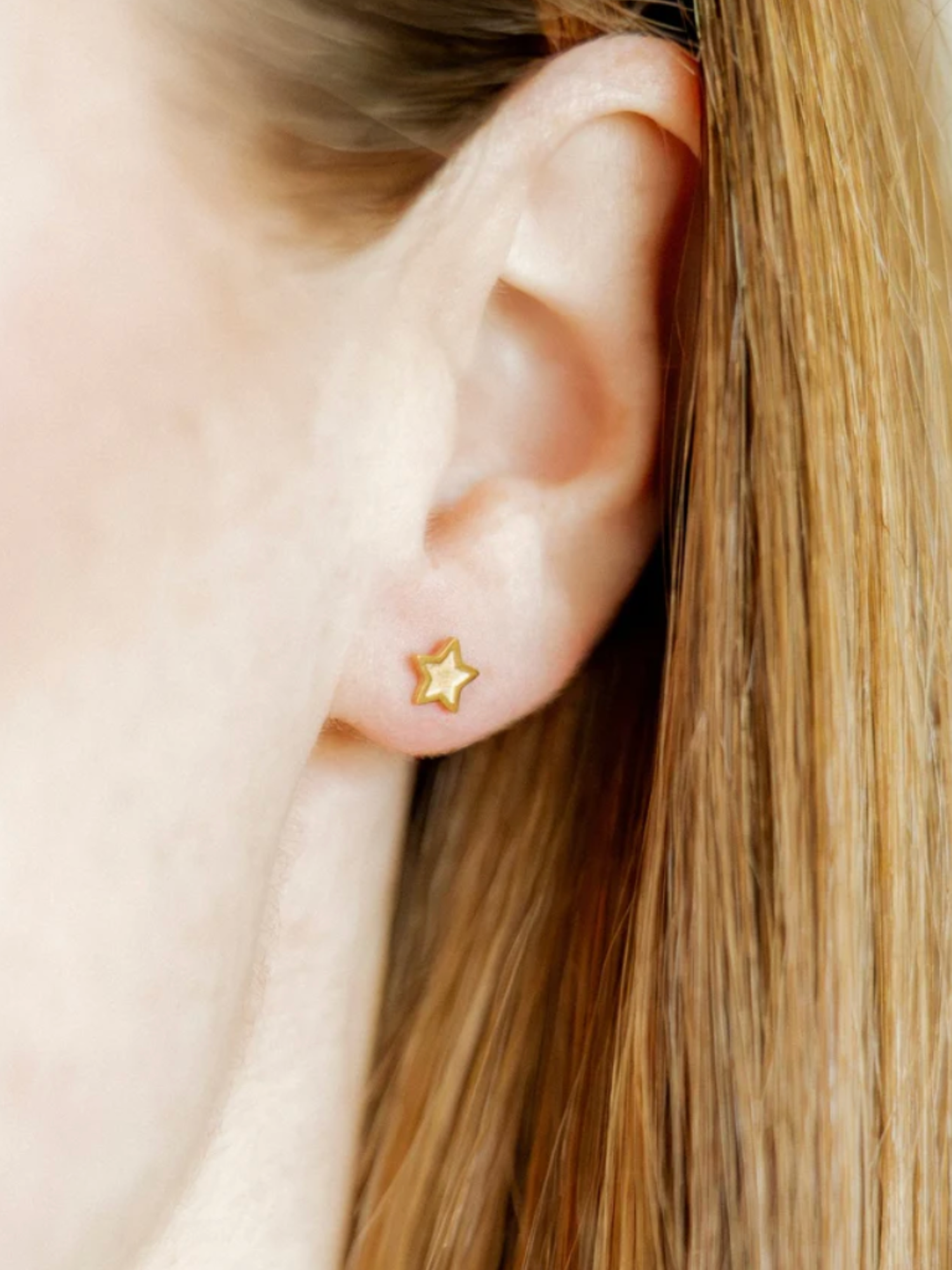 Lennon Star Screwback Stud Earring - The Collective Rose