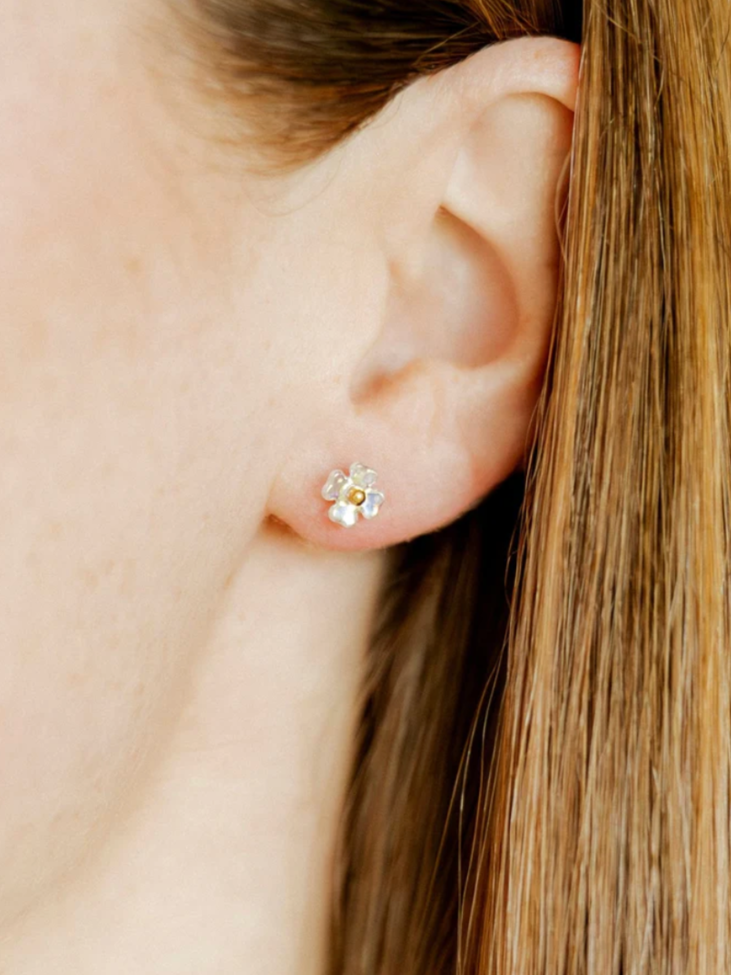 Sloane Flower Screwback Stud Earrings - The Collective Rose