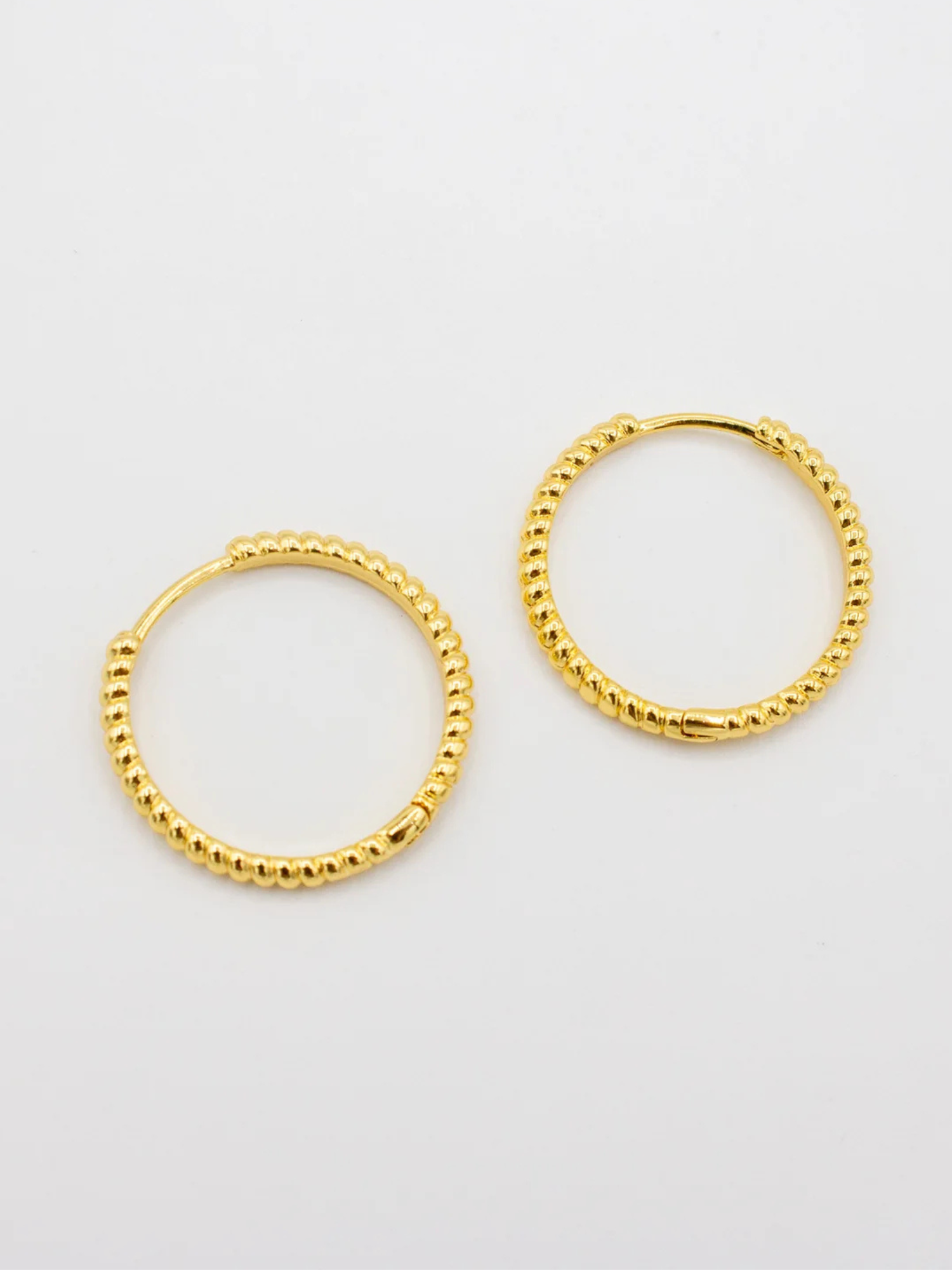 Ribbed Croissant Hoop Earrings - The Collective Rose