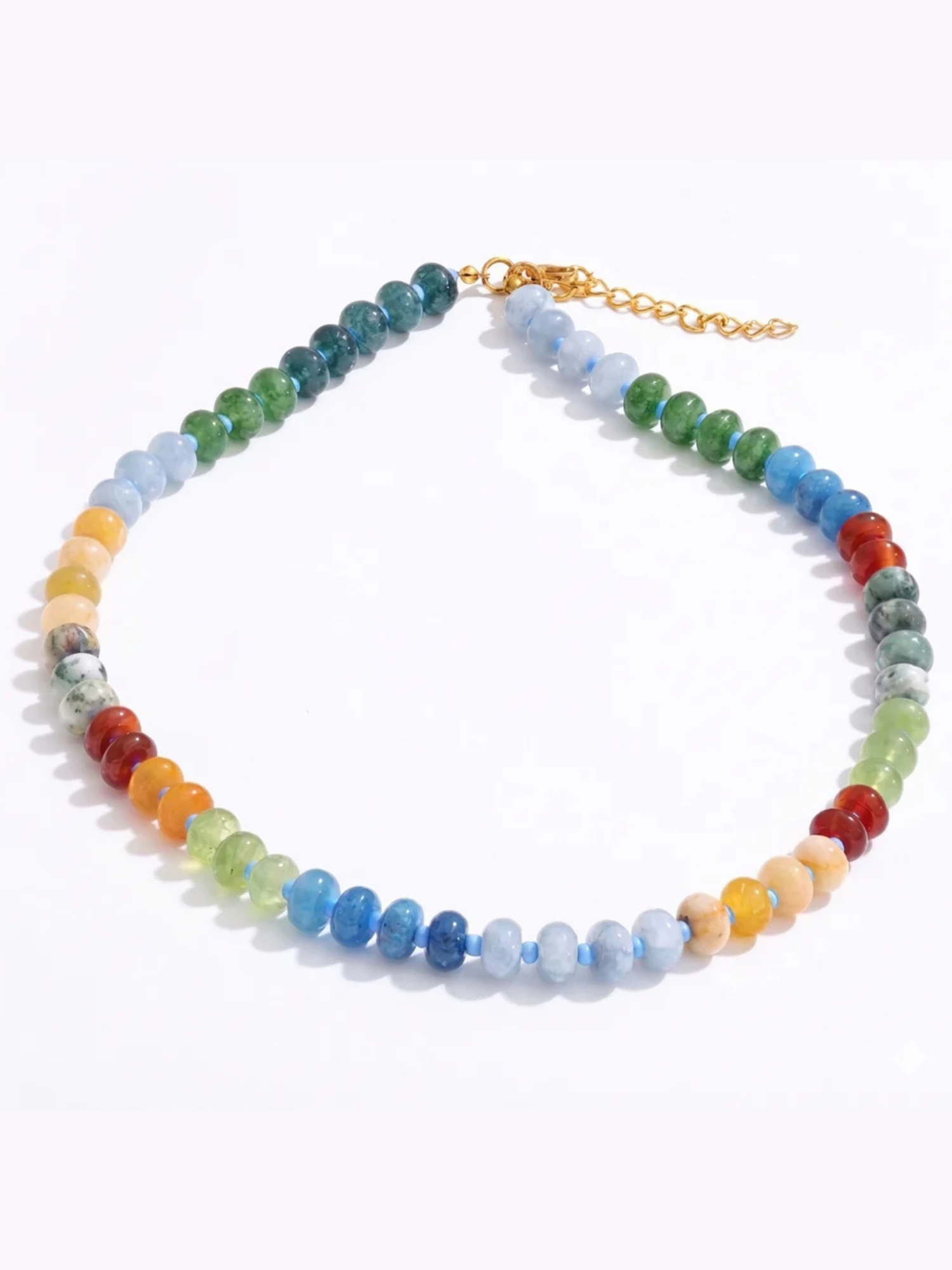 Natural Stone Blues Necklace - The Collective Rose