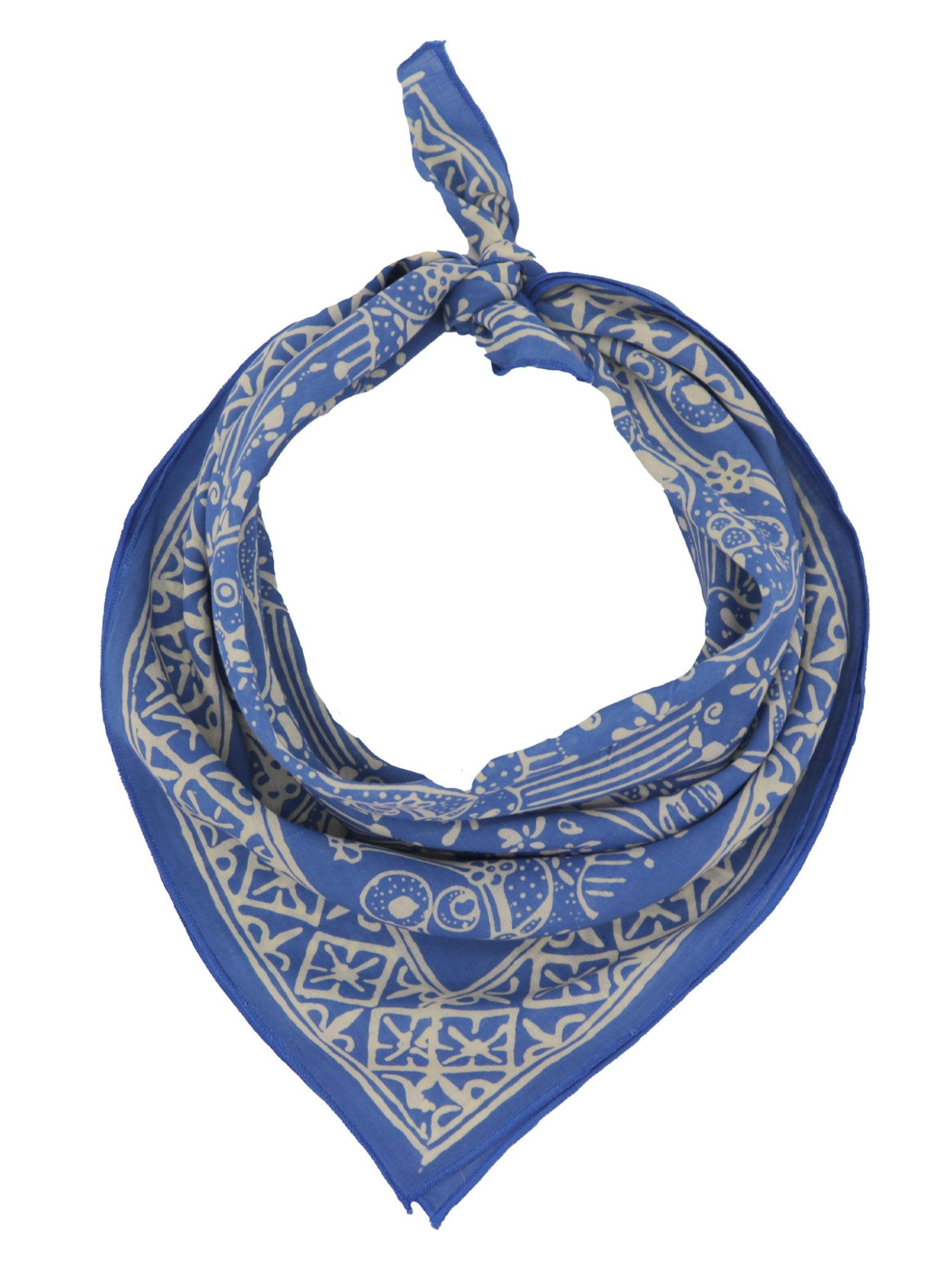 Hand Dyed Cotton Bandana Scarf - Tidal Blue - The Collective Rose