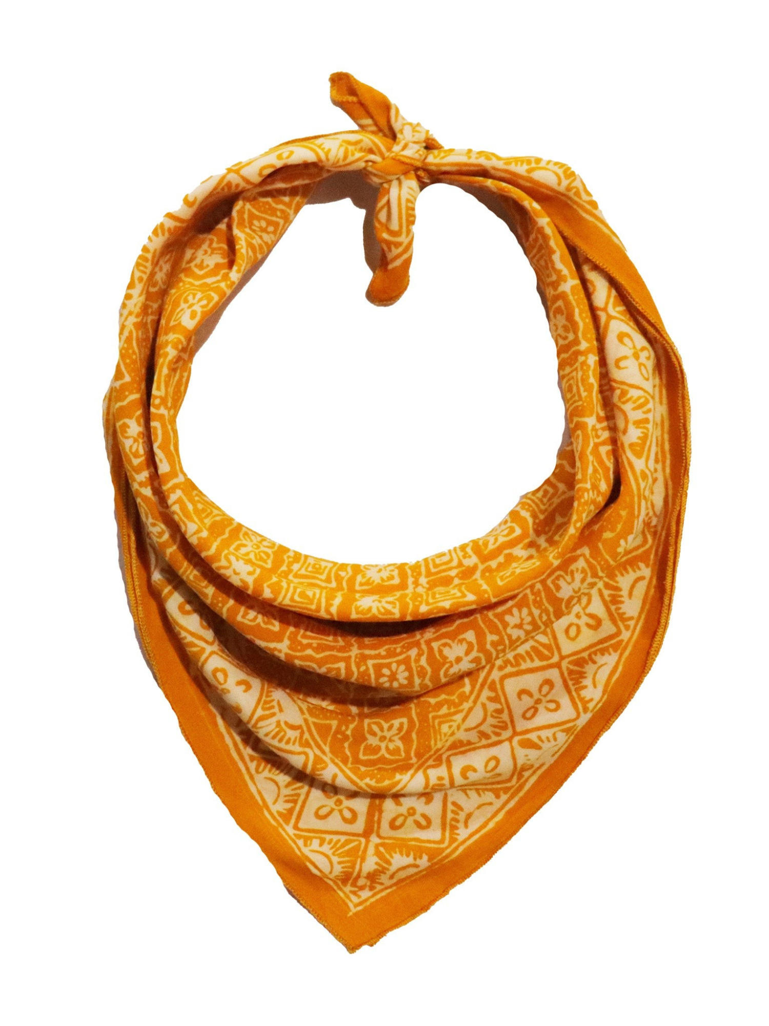 Hand Dyed Cotton Bandana Scarf - Mustard Yellow - The Collective Rose
