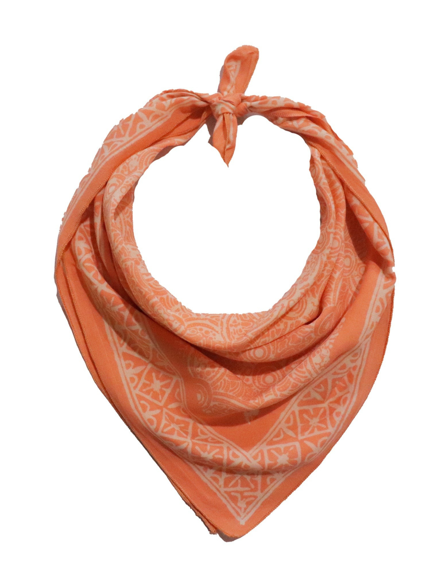 Hand Dyed Cotton Bandana Scarf - Golden Peach - The Collective Rose