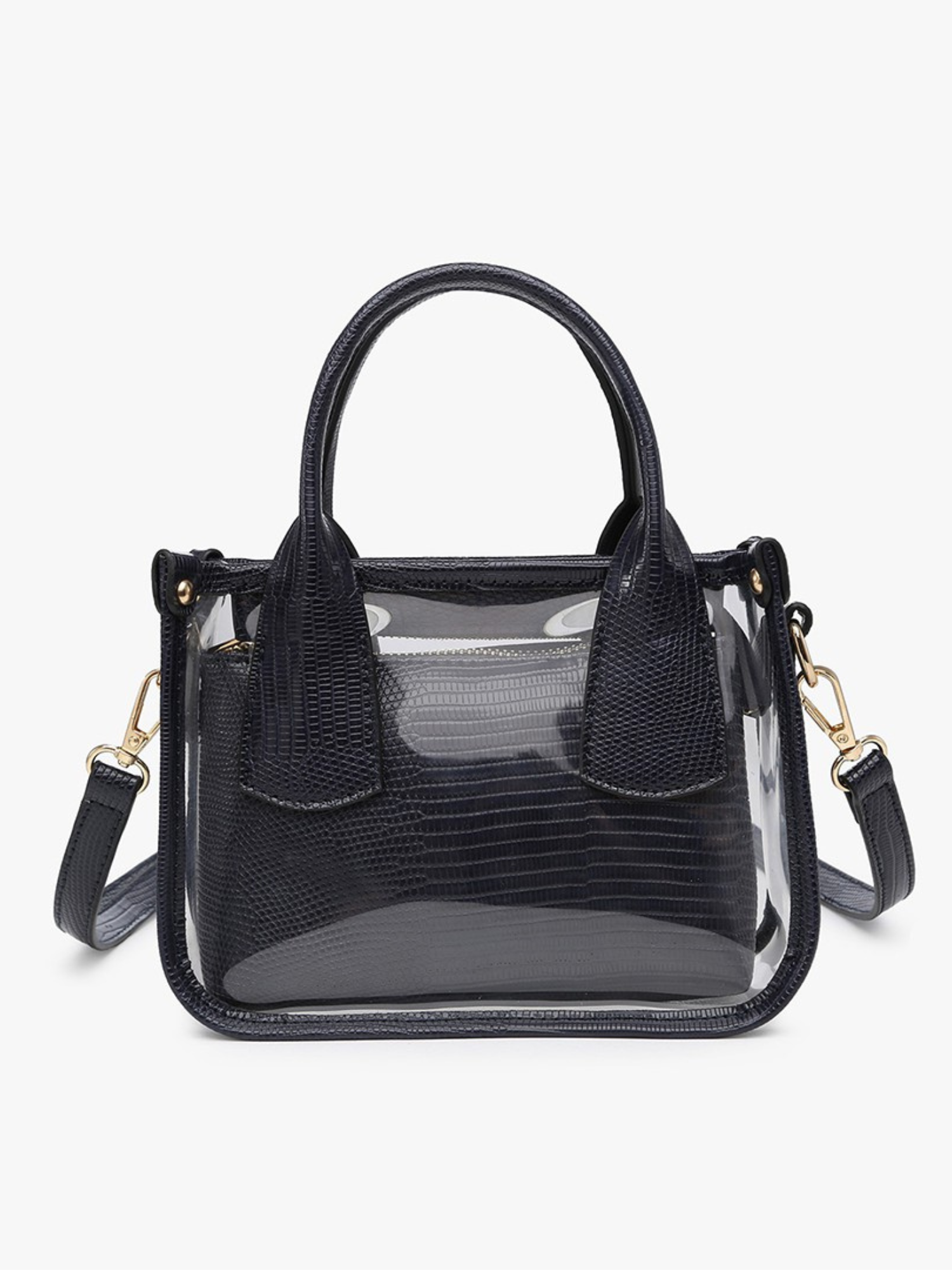 Stacey Clear Satchel - Navy - The Collective Rose