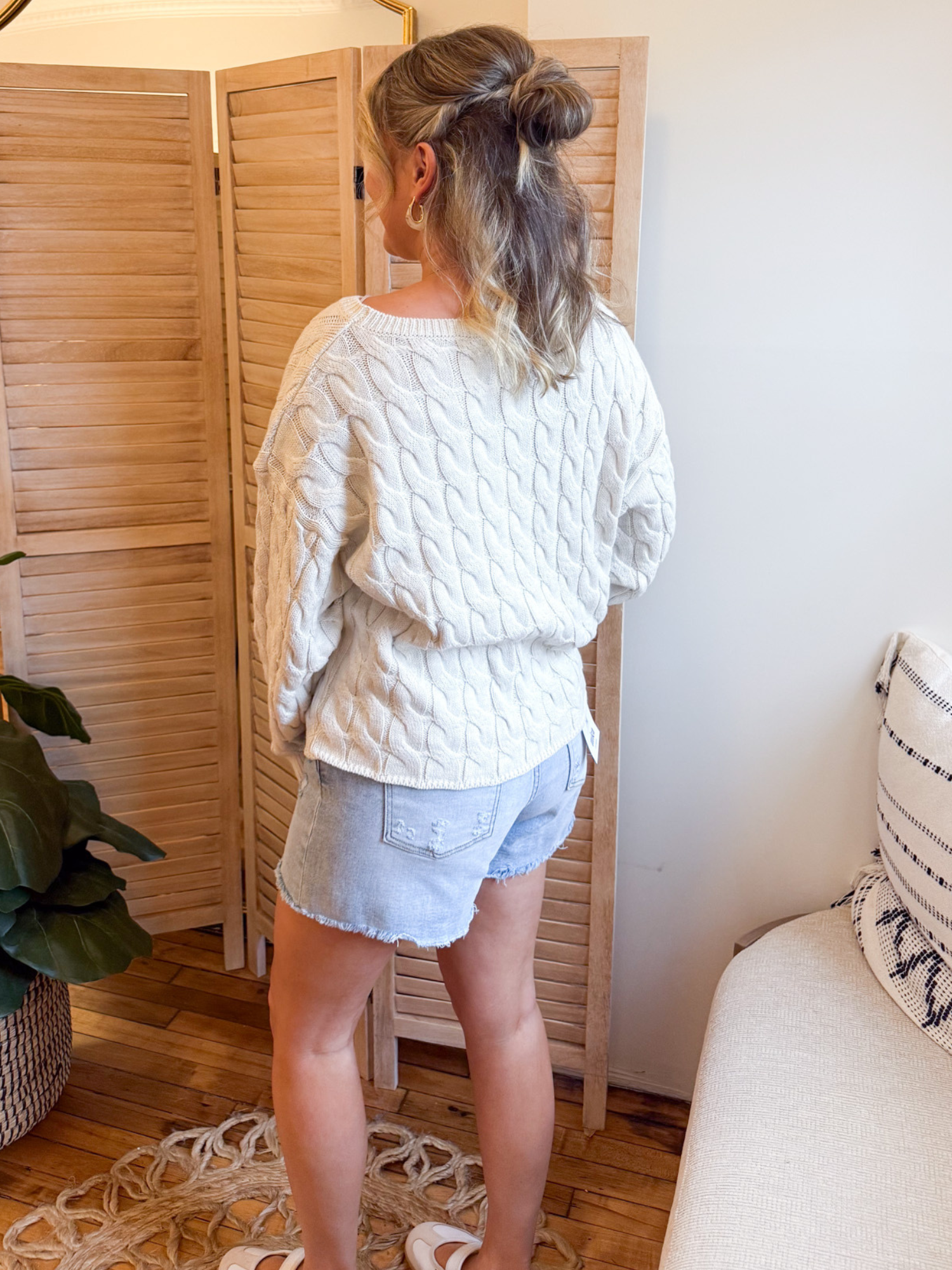 Flag Boat Neck Sweater - The Collective Rose