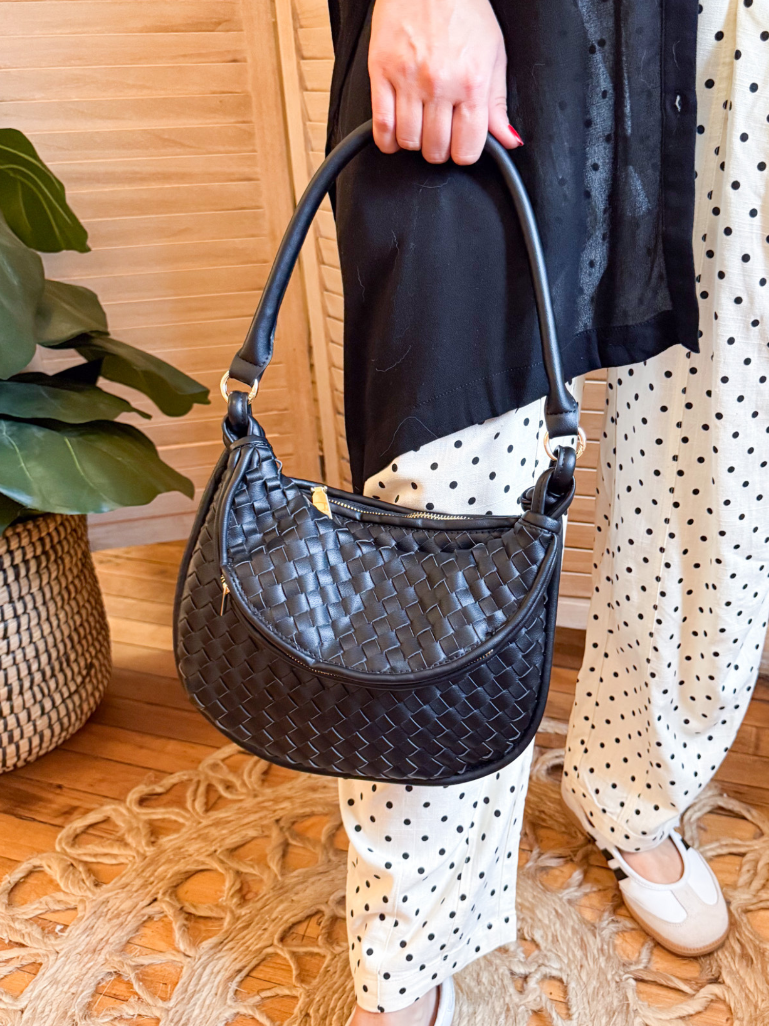 Kaylor Woven Crossbody - The Collective Rose