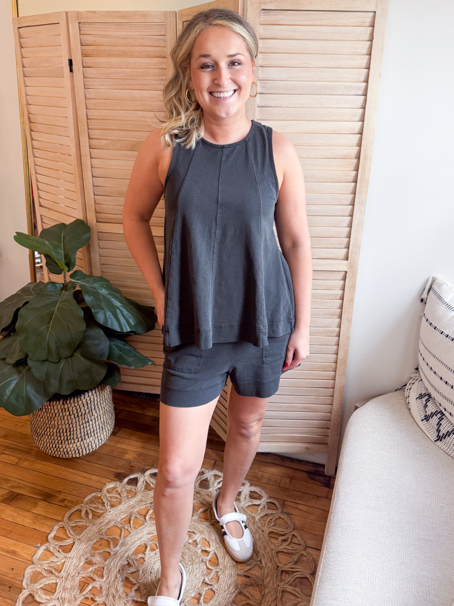 Charleston Short + Tank Set - Black - The Collective Rose