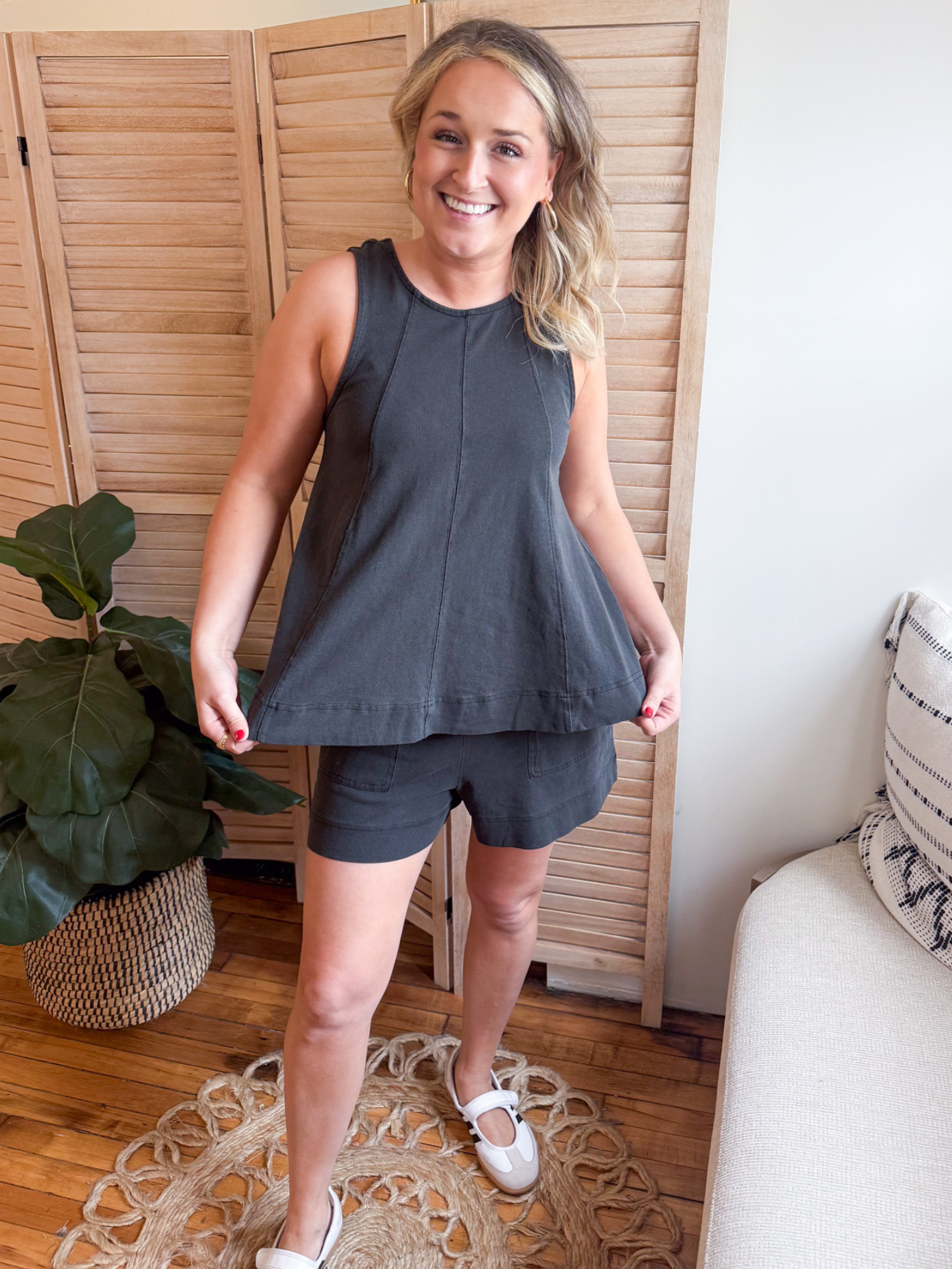 Charleston Short + Tank Set - Black - The Collective Rose
