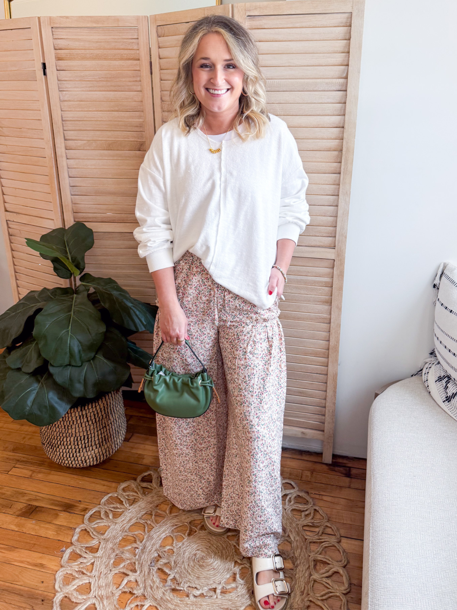 Annamarie Ditsy Floral Palazzo Pants - The Collective Rose