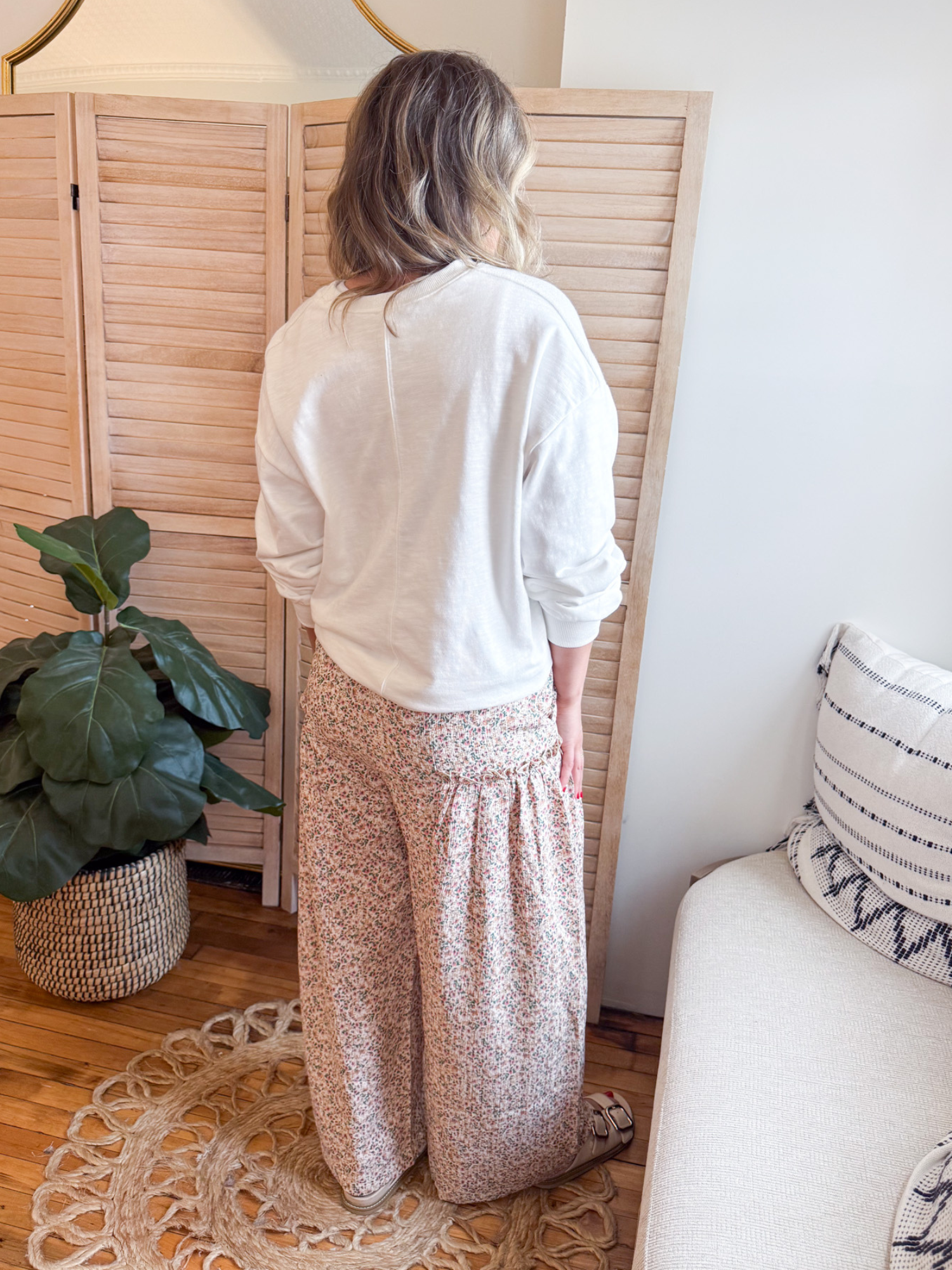 Annamarie Ditsy Floral Palazzo Pants - The Collective Rose