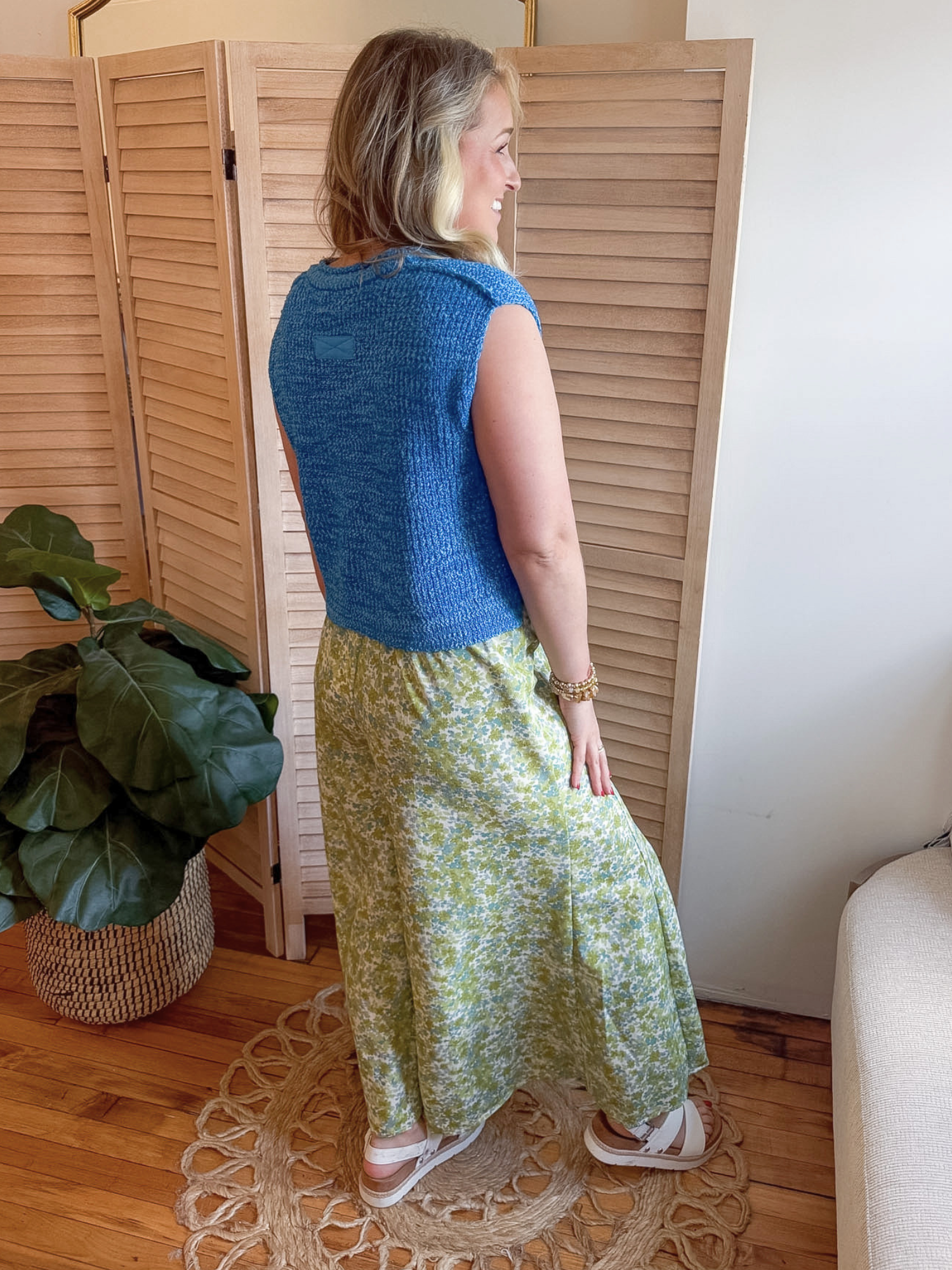 Tayler Wide Leg Floral Pants - The Collective Rose