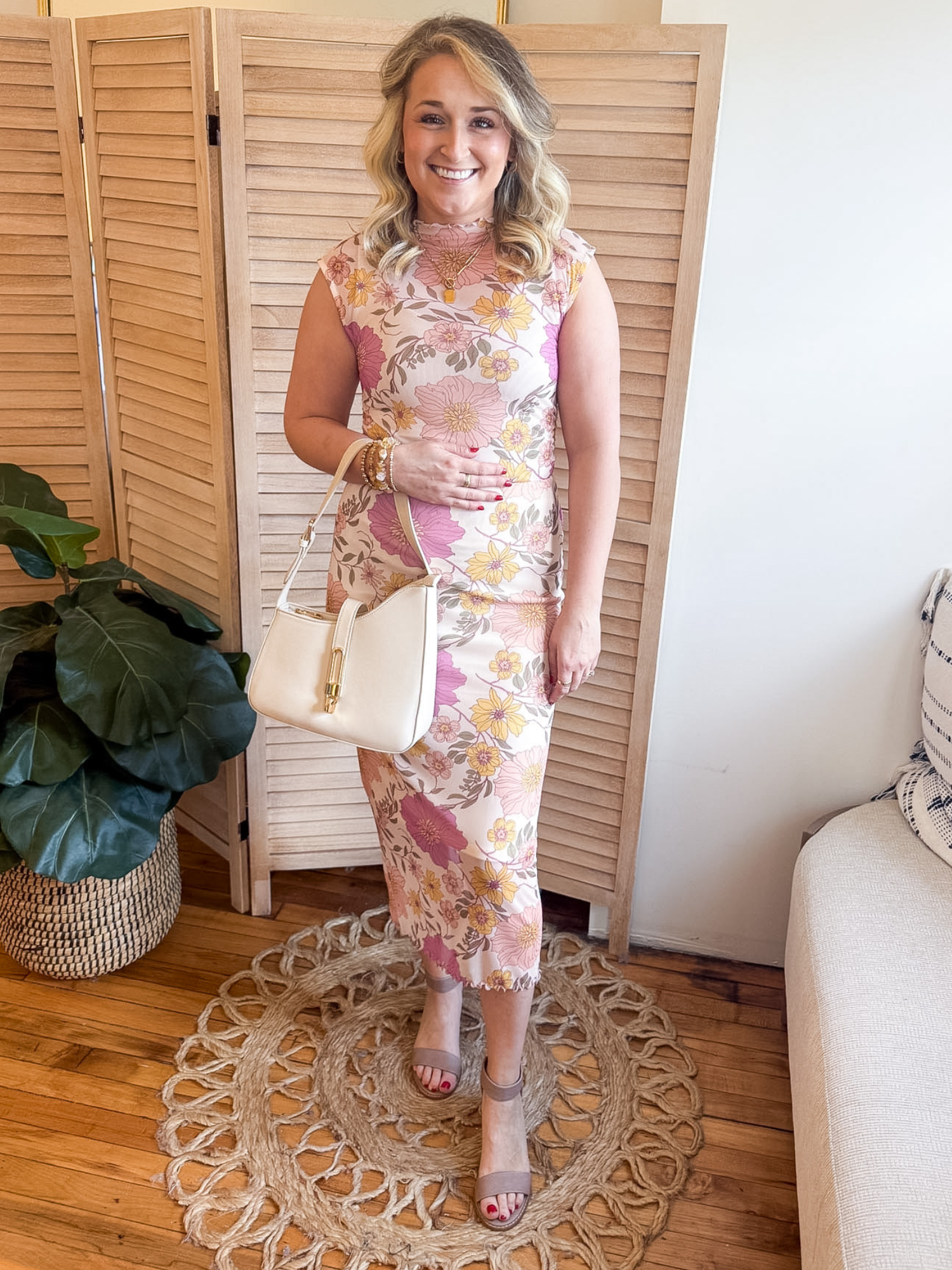 Rue Floral Print Mesh Top - The Collective Rose