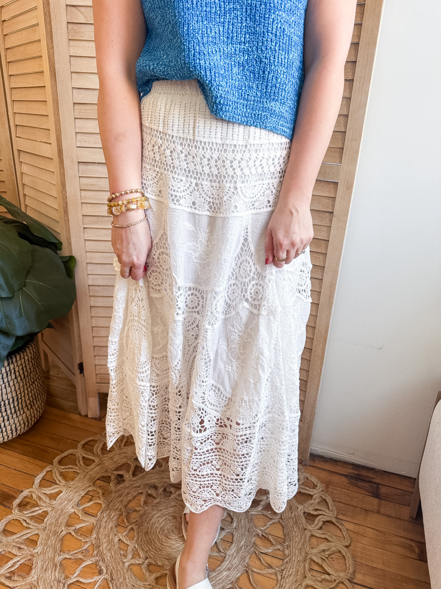 Iris Crochet Maxi Skirt - The Collective Rose
