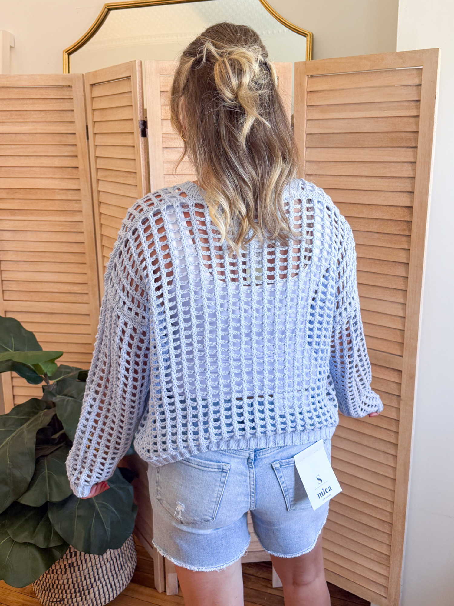 Quinn Open Knit Cardigan - The Collective Rose