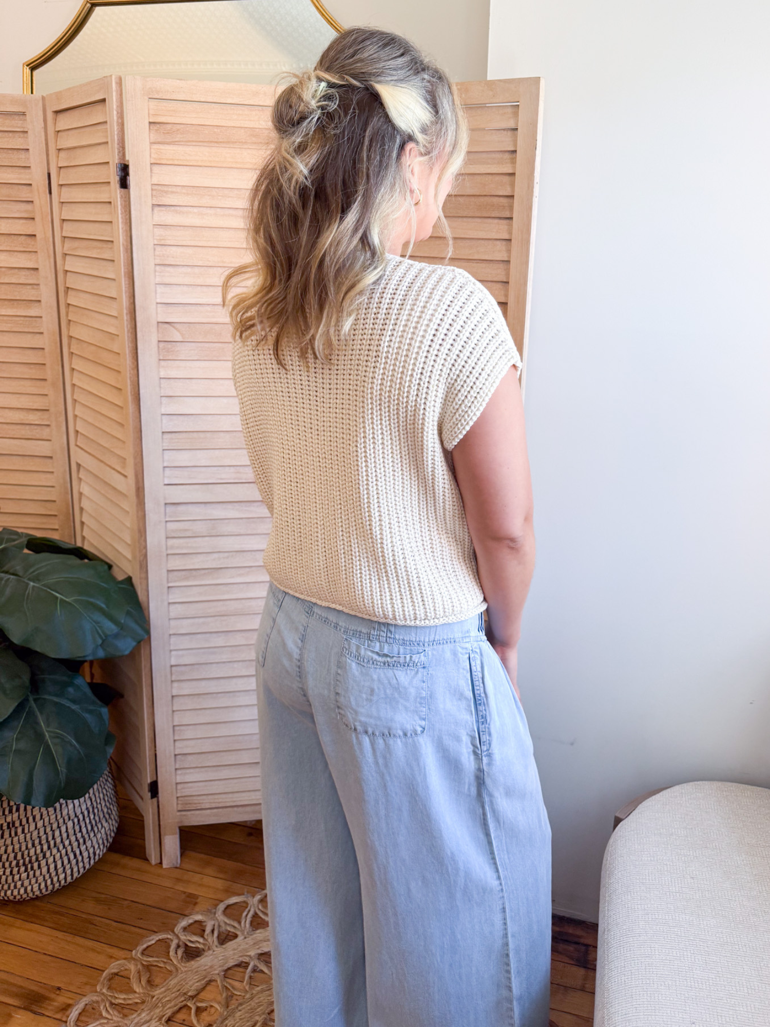 Brady Chunky Stitch Sweater Vest - The Collective Rose