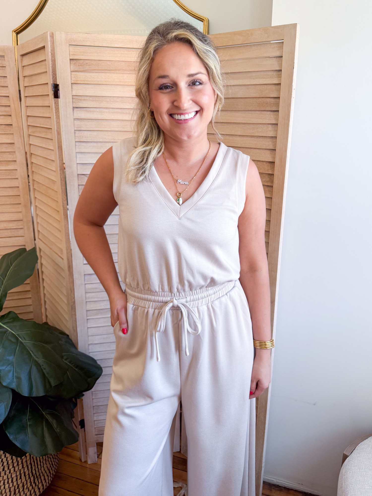Dylan Modal Wide Leg Jumpsuit - The Collective Rose
