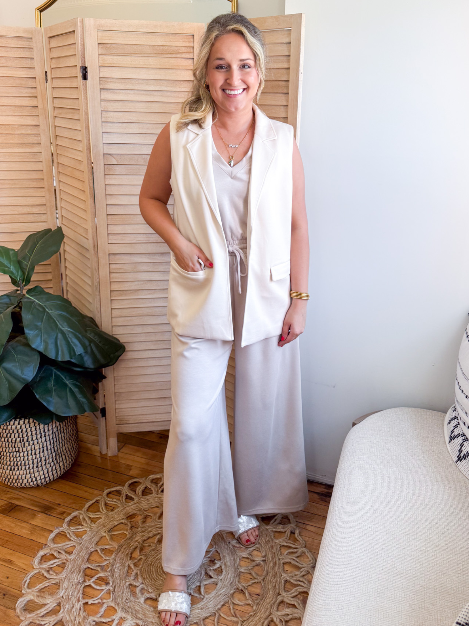 Dylan Modal Wide Leg Jumpsuit - The Collective Rose