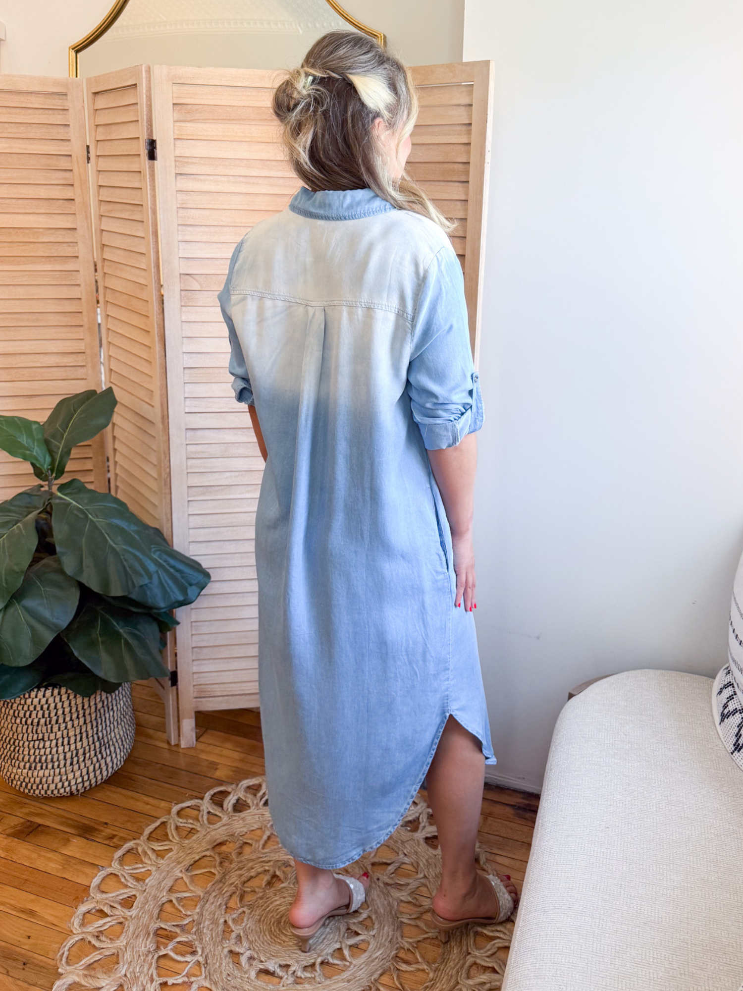 Nicole Tencel Shirt Dress - The Collective Rose