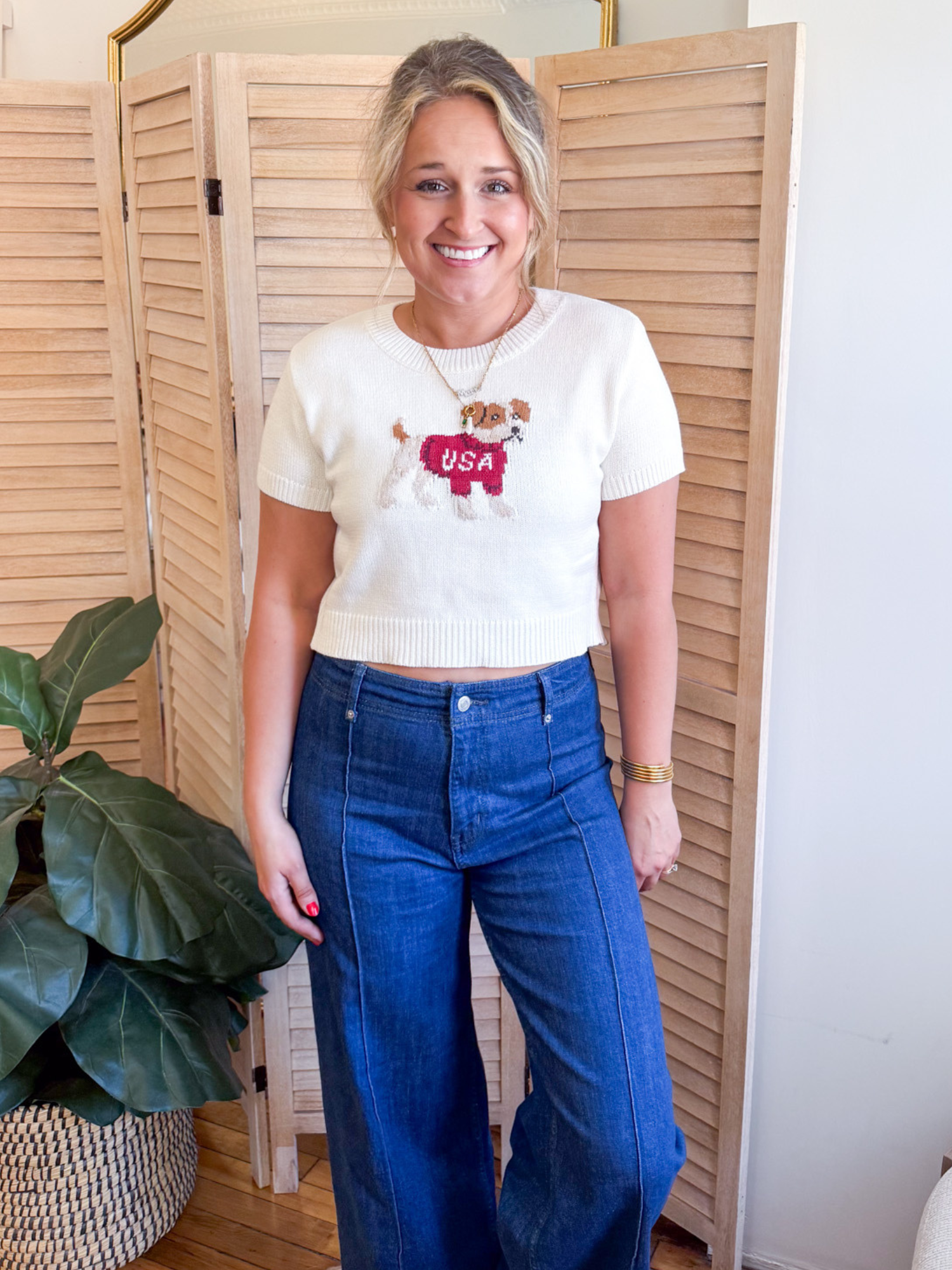USA Puppy Sweater - The Collective Rose
