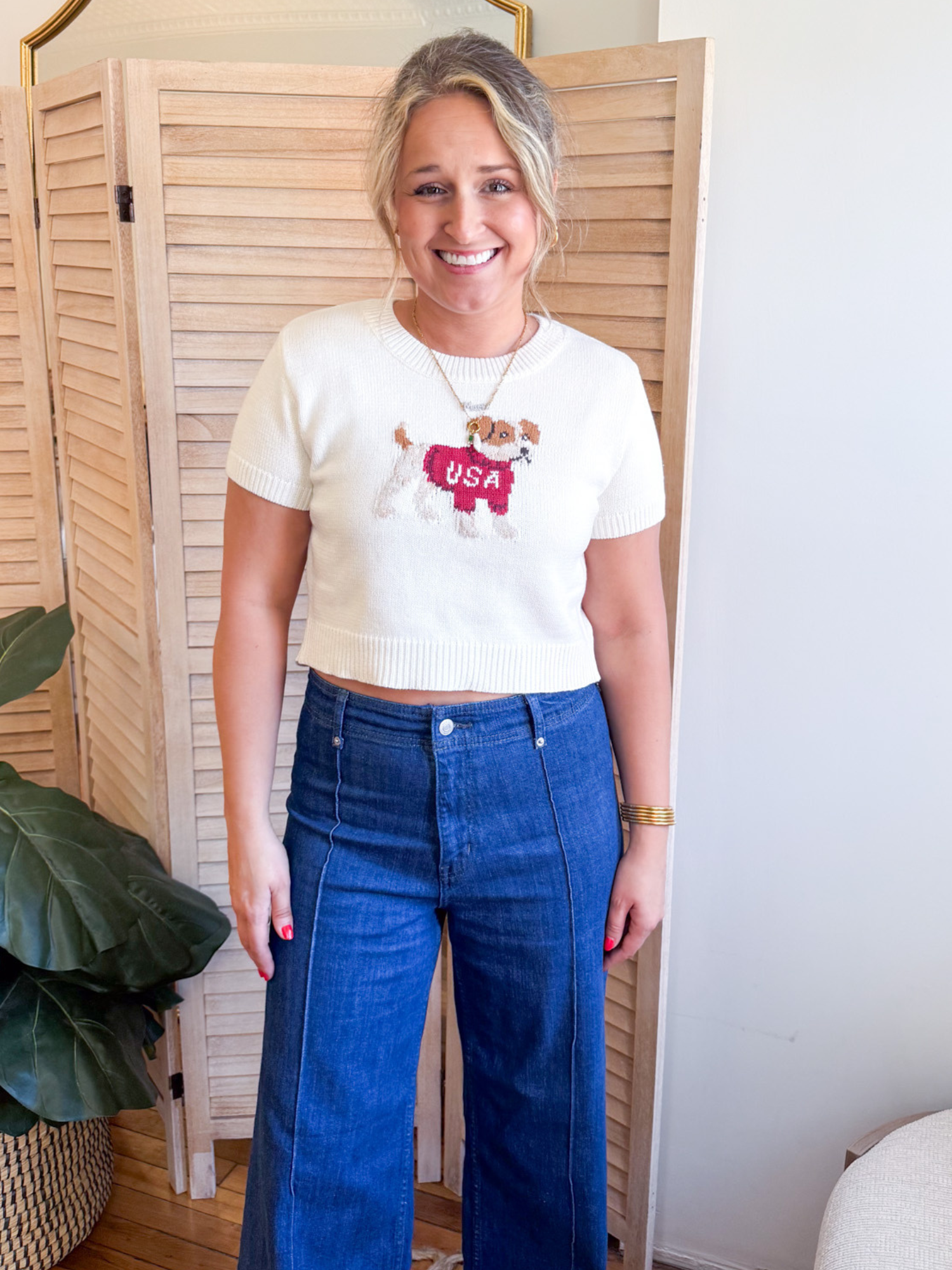 USA Puppy Sweater - The Collective Rose