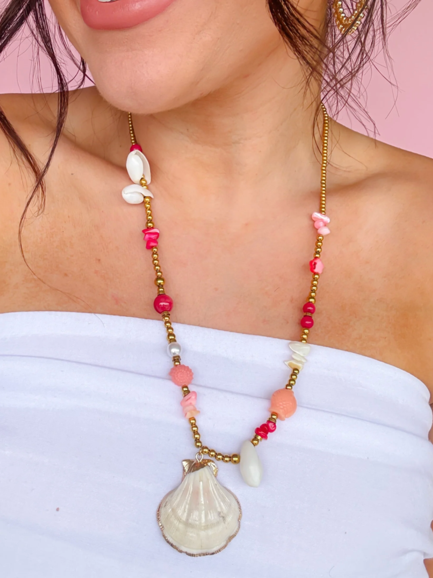 Ocean Breeze Beaded Necklace - The Collective Rose