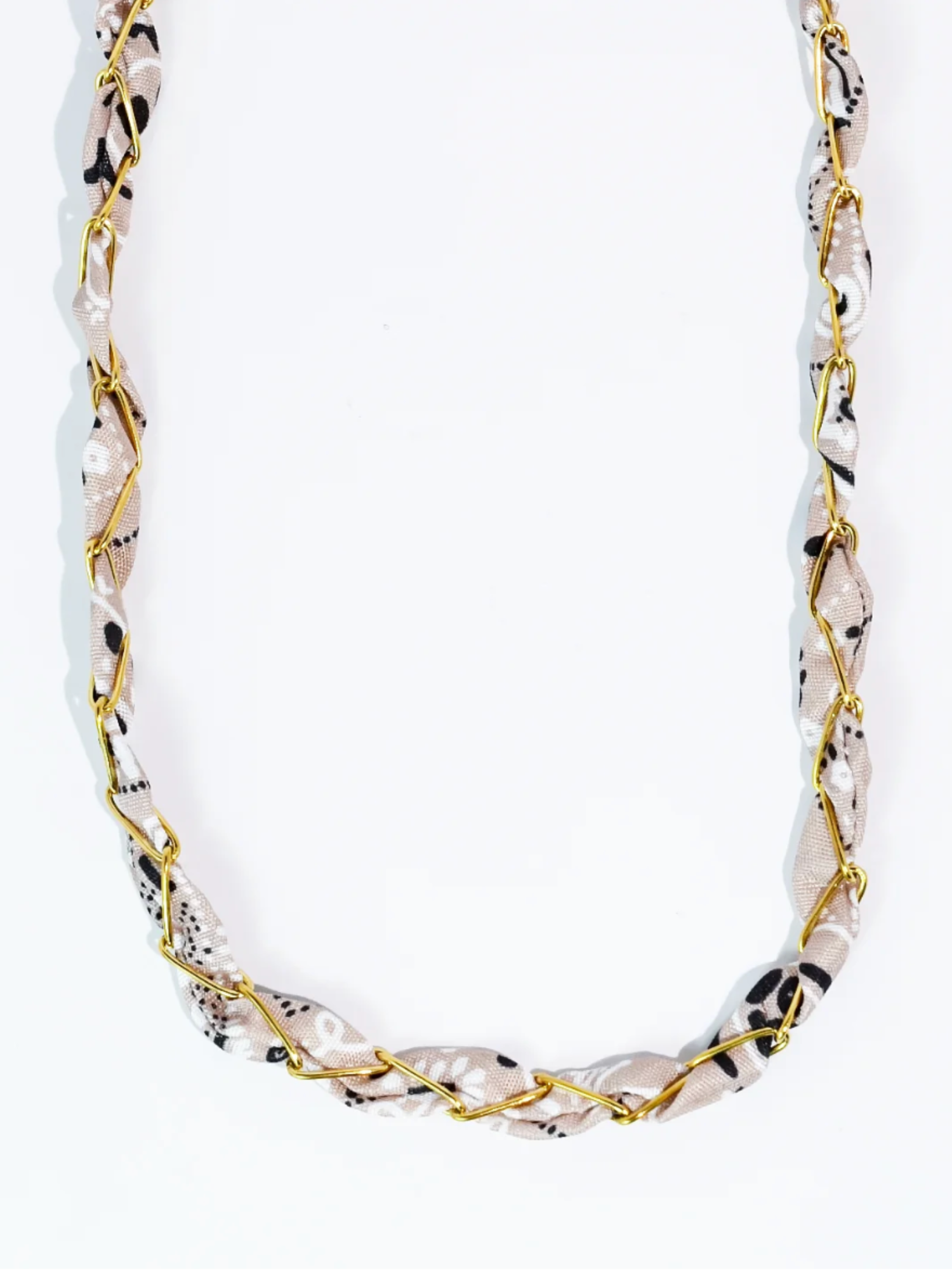 Bandana Twist Necklace - Tan - The Collective Rose
