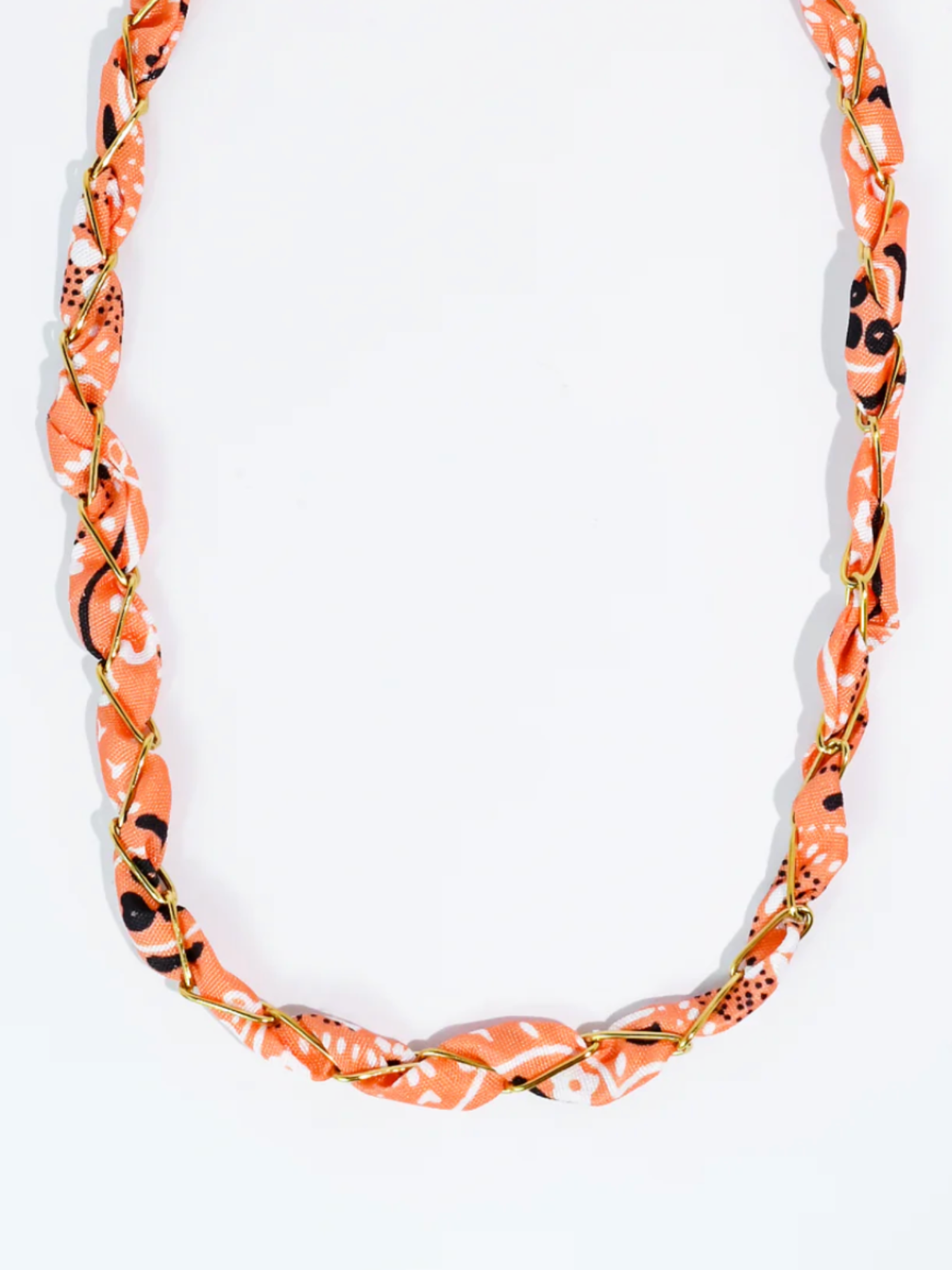 Bandana Twist Necklace - Orange