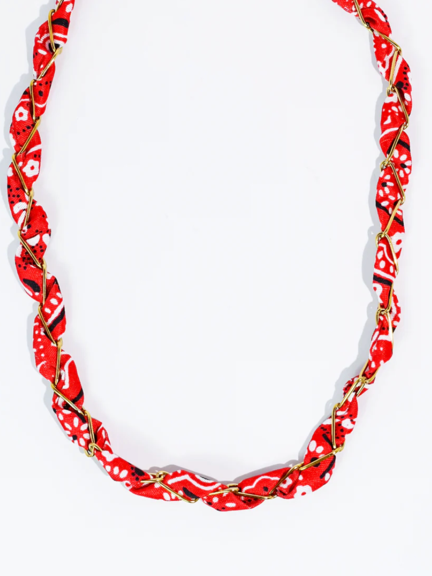 Bandana Twist Necklace - Red - The Collective Rose
