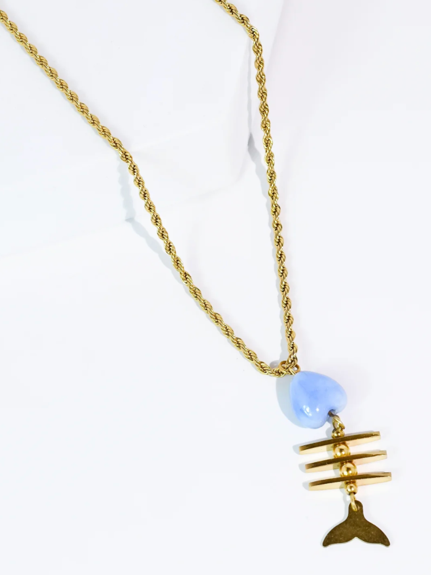 Fish Tale Gold Necklace - The Collective Rose