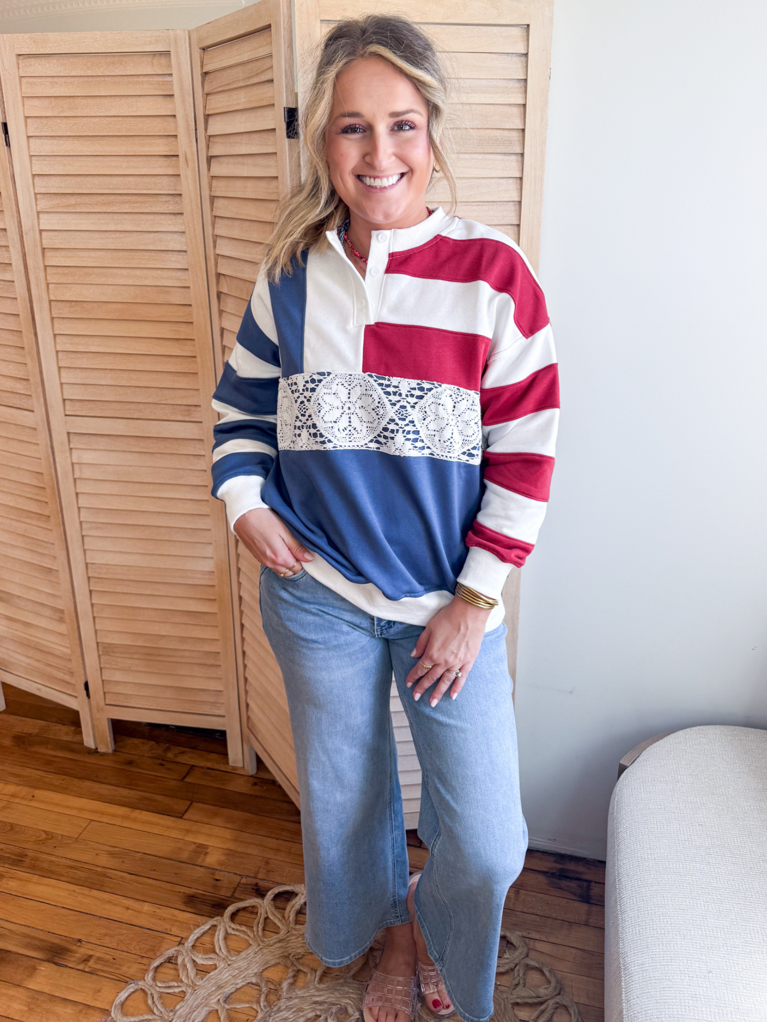 Mid Rise Wide Leg Crop Jeans