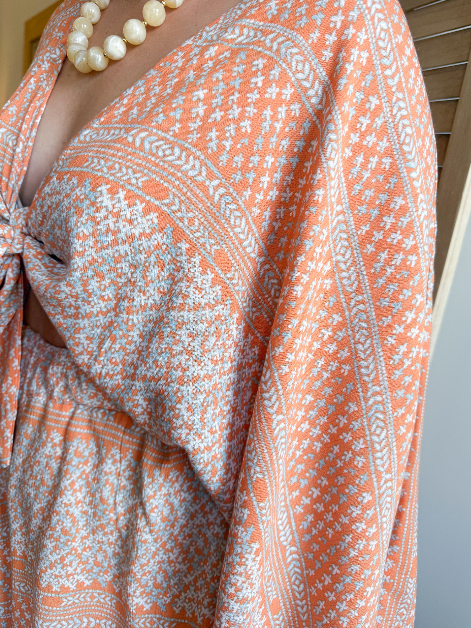 Mona Batwing Printed Romper