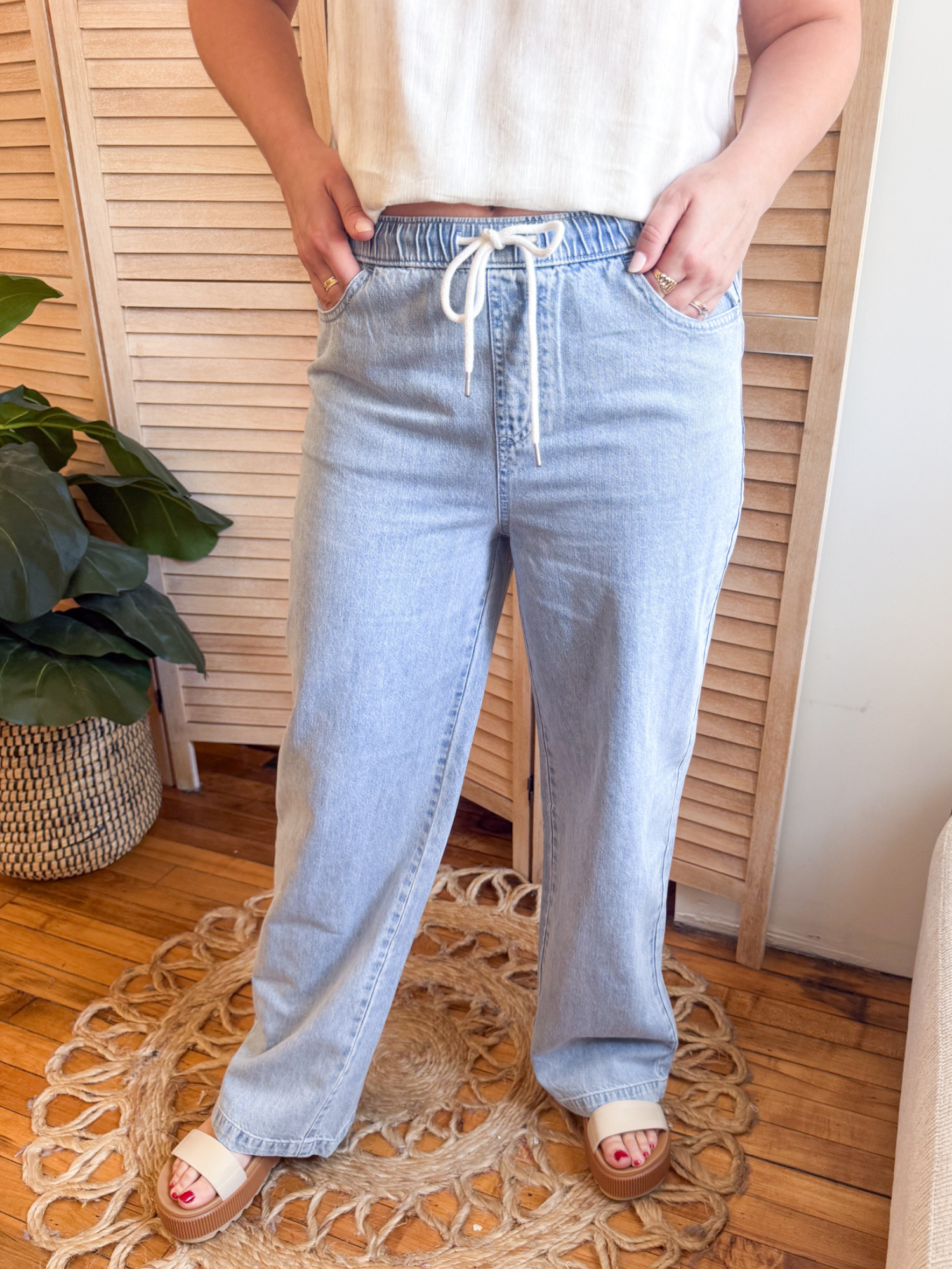 Ultra Comfy Wide Leg Denim Pants