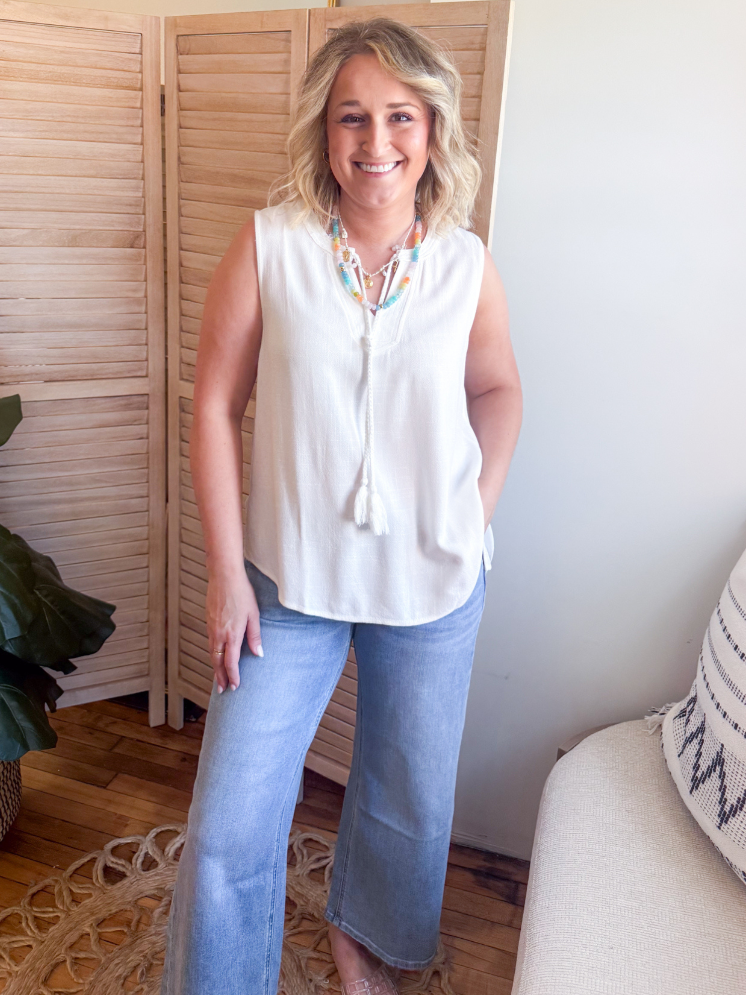 Ellie Front Tie Swing Tank