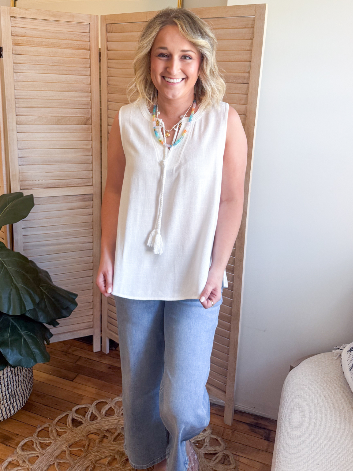 Ellie Front Tie Swing Tank