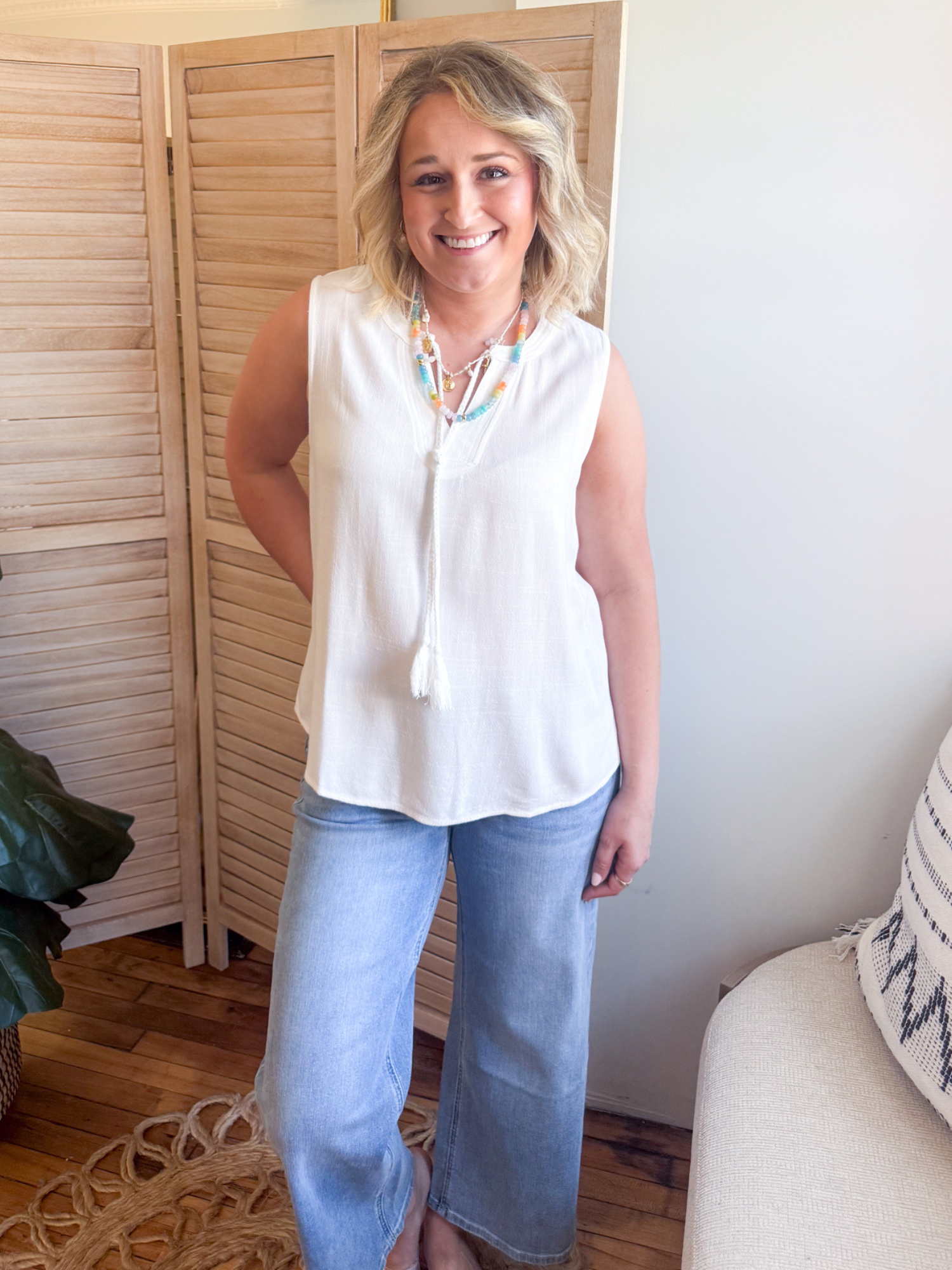 Ellie Front Tie Swing Tank
