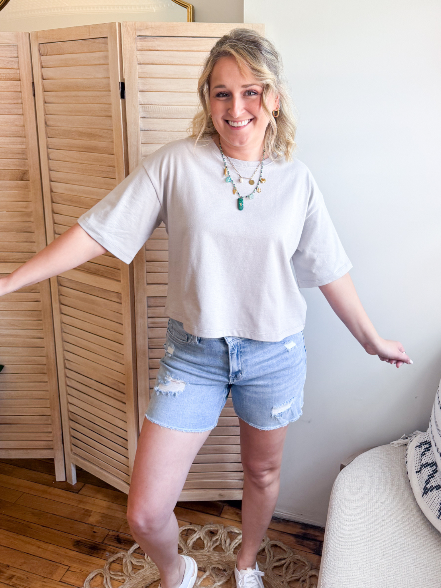 Everyday Boxy Fit Tee - Gray