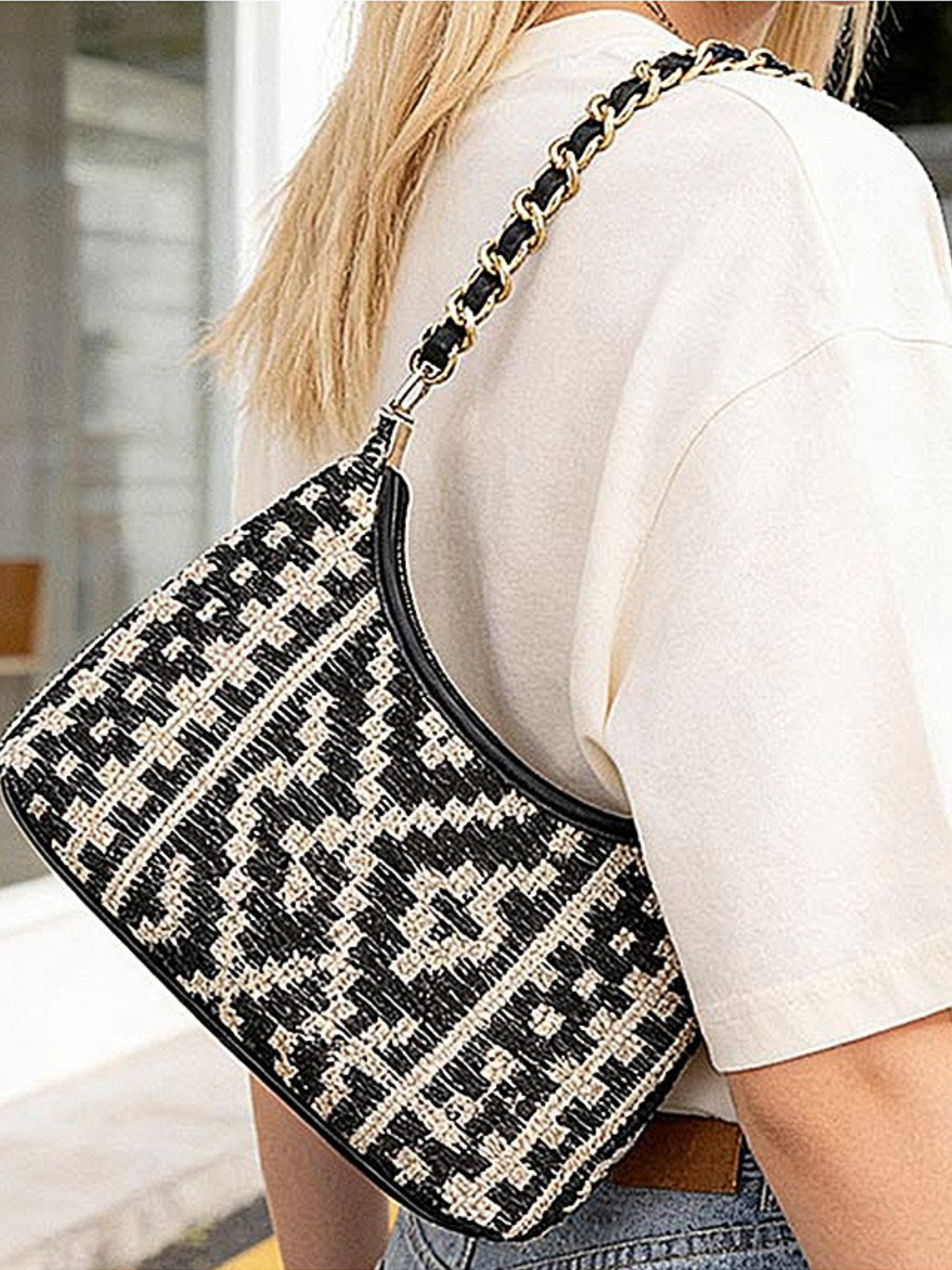 Rayna Woven Handbag