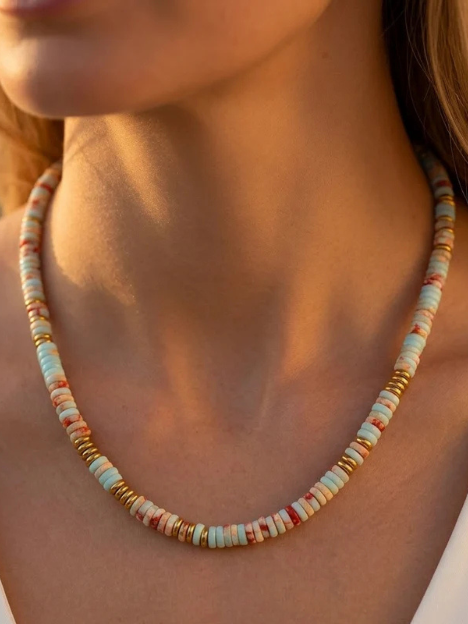 Coastal Blue Beaded Necklace