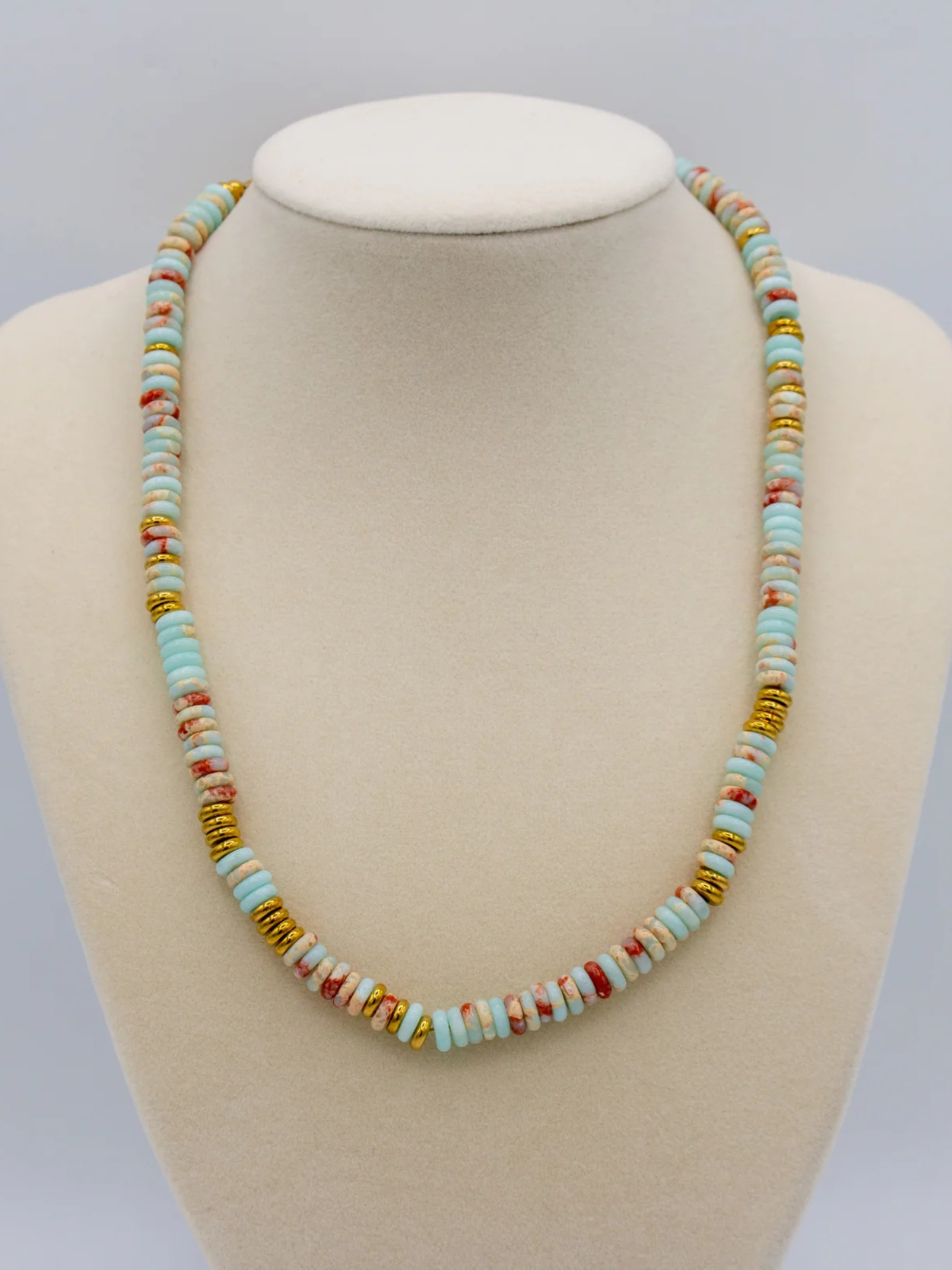 Coastal Blue Beaded Necklace